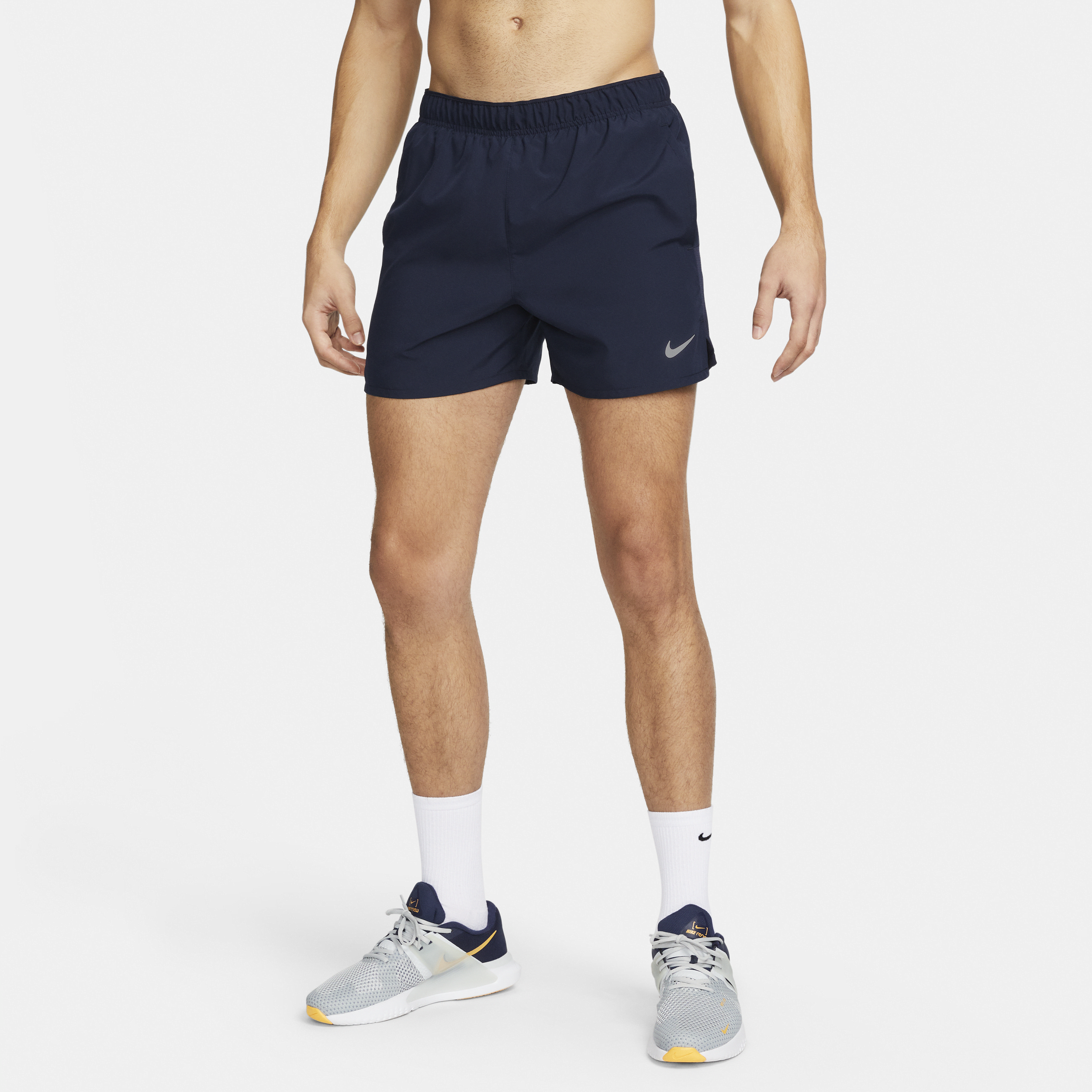 Shop Nike Men's Challenger Dri-fit 5" Brief-lined Running Shorts In Blue