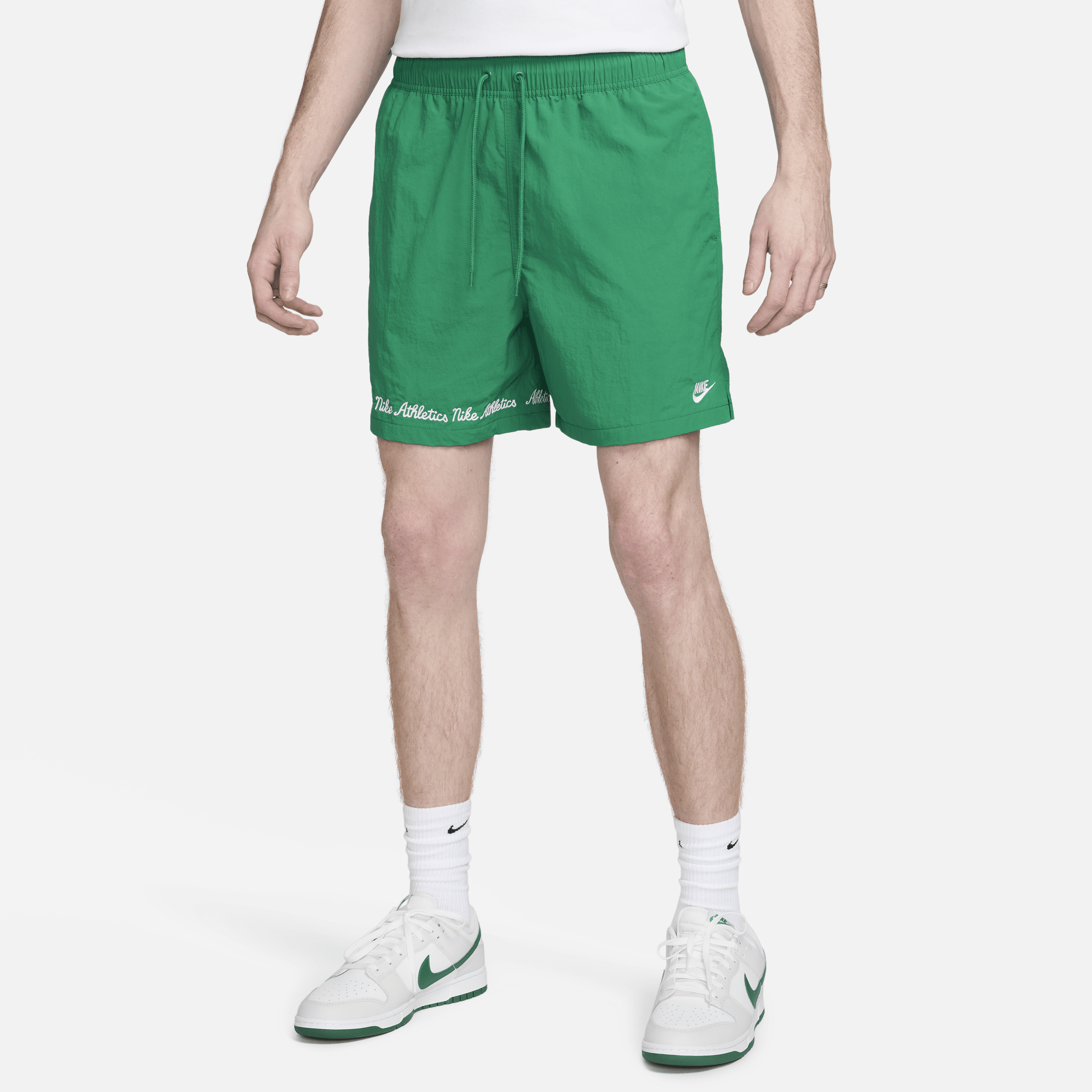 Shop Nike Men's Club Fleece Flow Shorts In Green