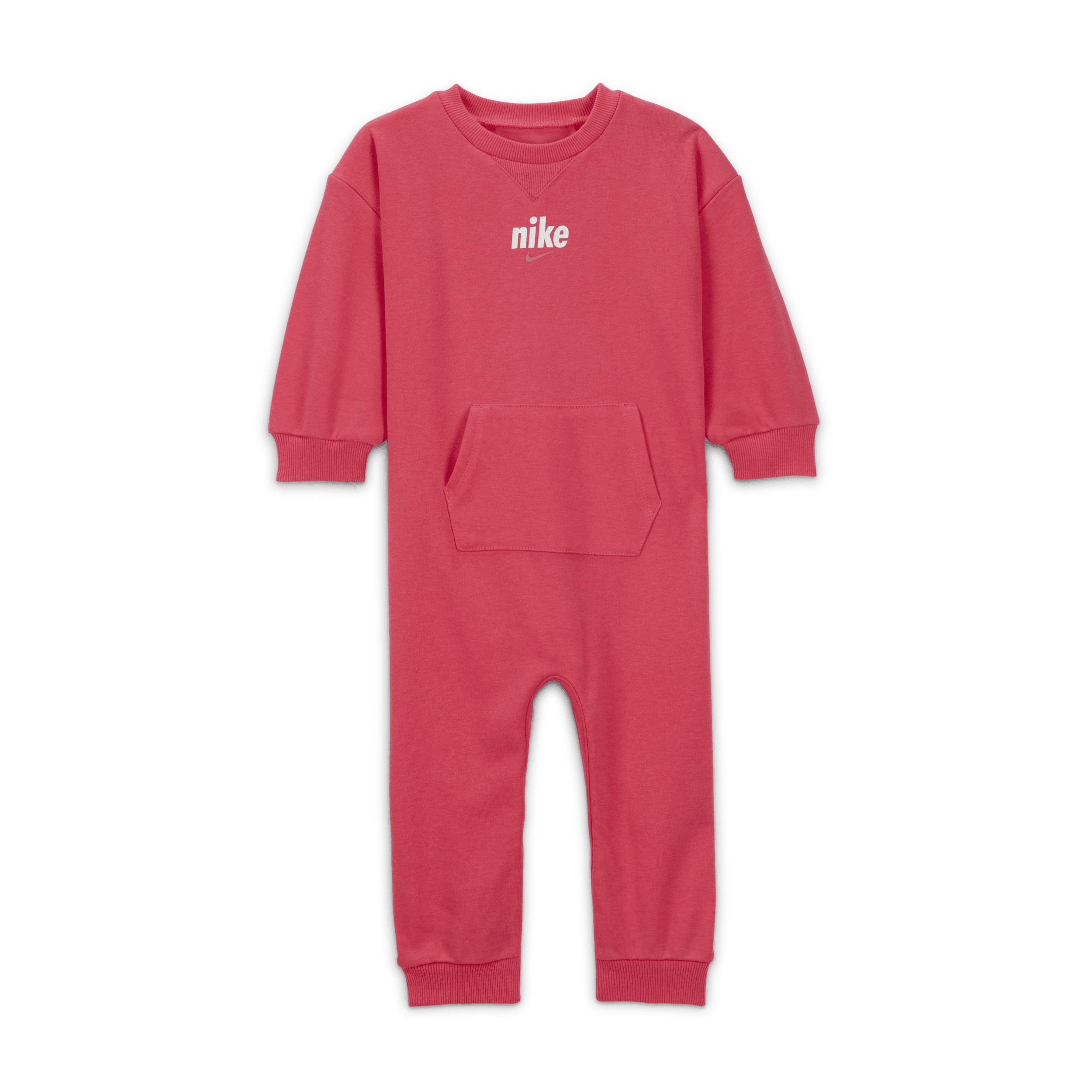 Nike Everyone From Day One Baby (12-24m) Crew Coverall In Pink