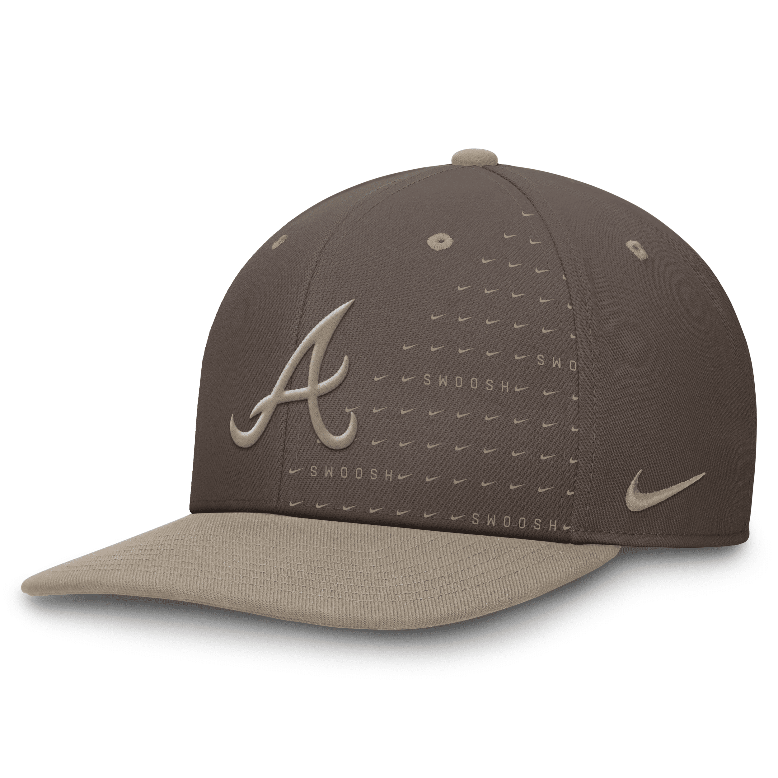 Nike Atlanta Braves Statement Pro  Men's Dri-fit Mlb Adjustable Hat In Brown