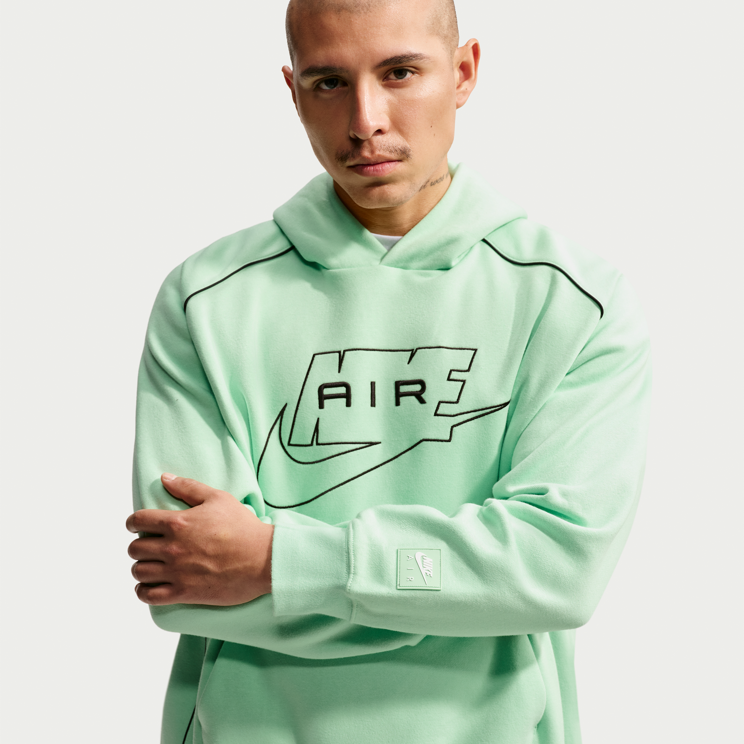 Nike Men's Air Fleece Pullover Hoodie in Green | IF1266-391