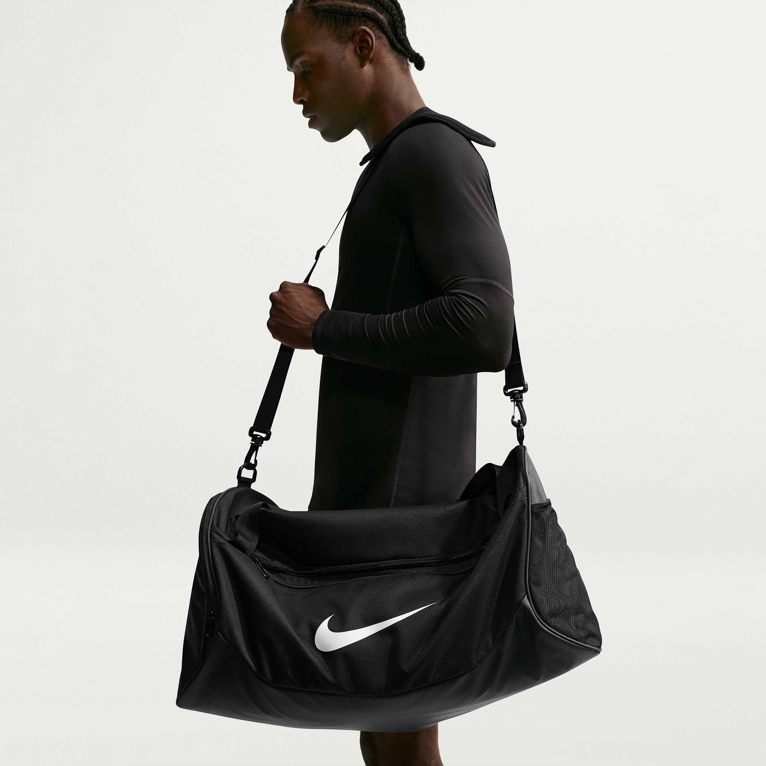 Nike Unisex Brasilia Training Duffel Bag (Medium, 60L) in Black | IB4392-010