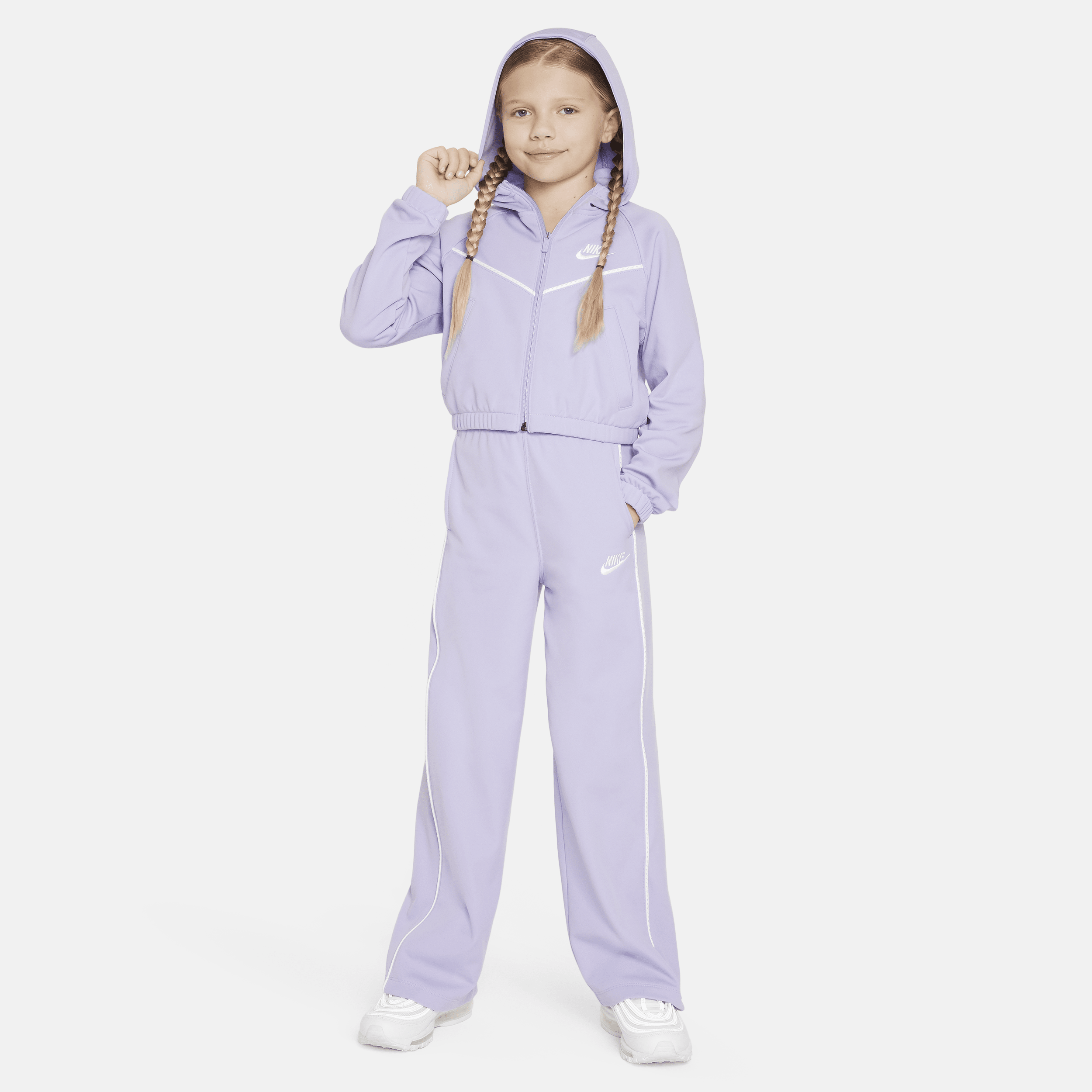 Shop Nike Sportswear Big Kids' (girls') Tracksuit In Purple