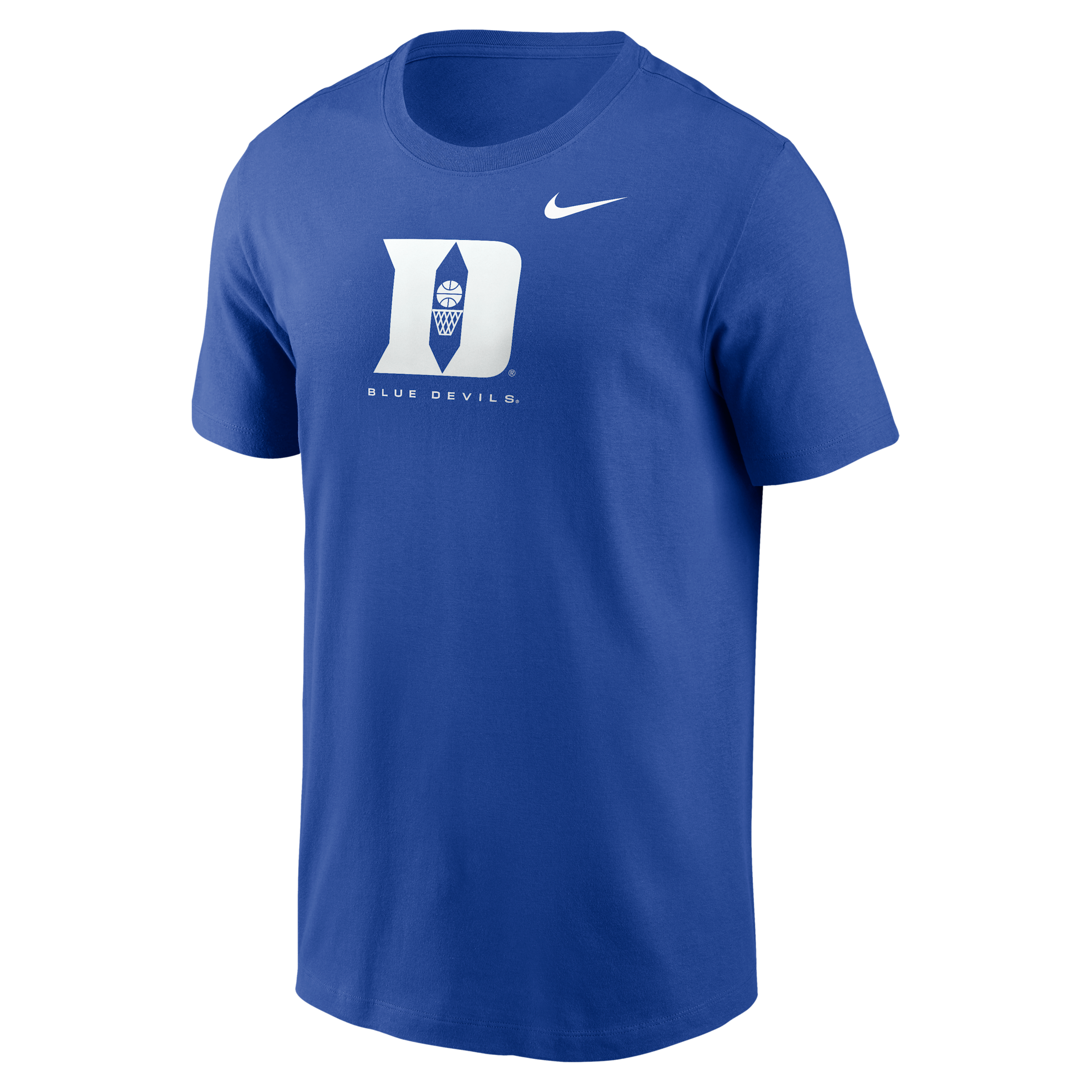 Duke Courtside Nike Men's Dri-FIT College T-Shirt in Blue | 02ET4EVDU-L7G