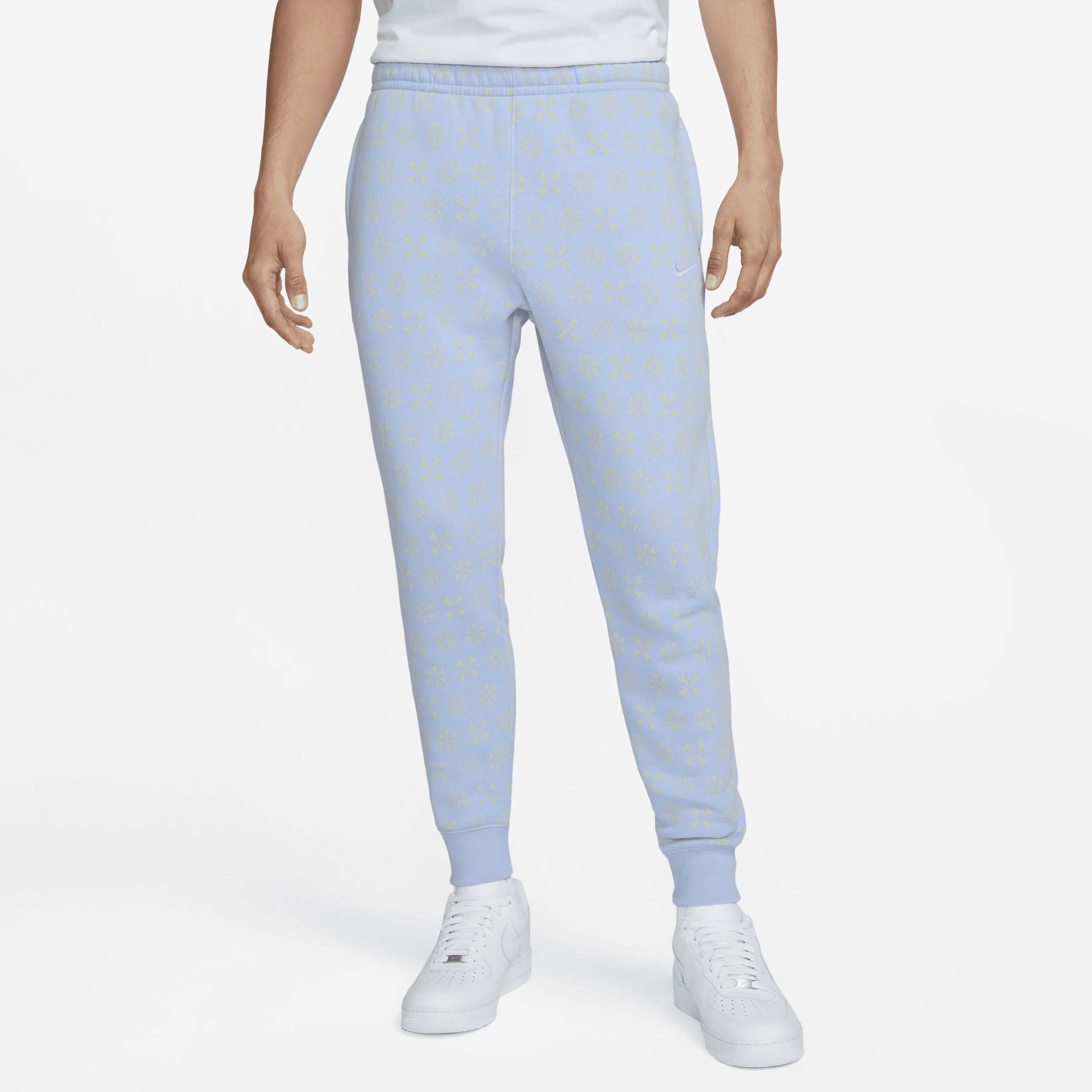 Nike Men's  Sportswear Club Fleece Monogram Jogger Pants In Blue