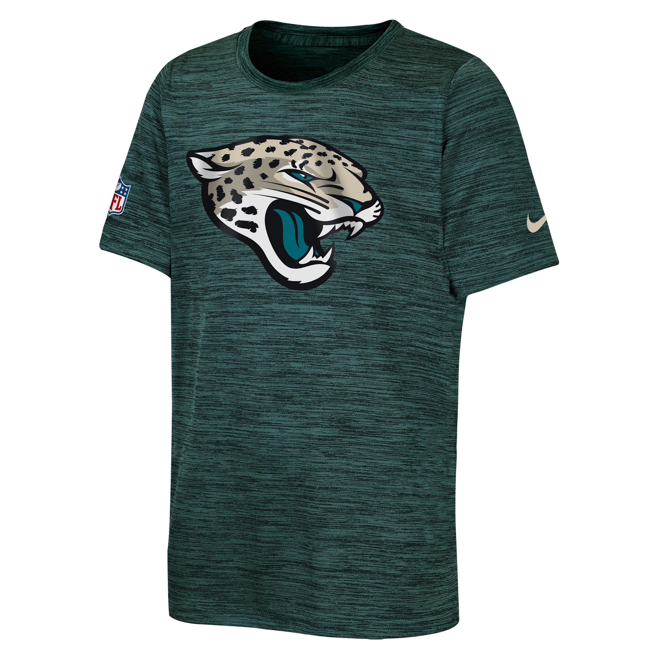 Jacksonville Jaguars Rivalries Collection Sideline Velocity Big Kids' Nike Dri-FIT NFL T-Shirt in Brown | Z1B7NFSQJAG-000