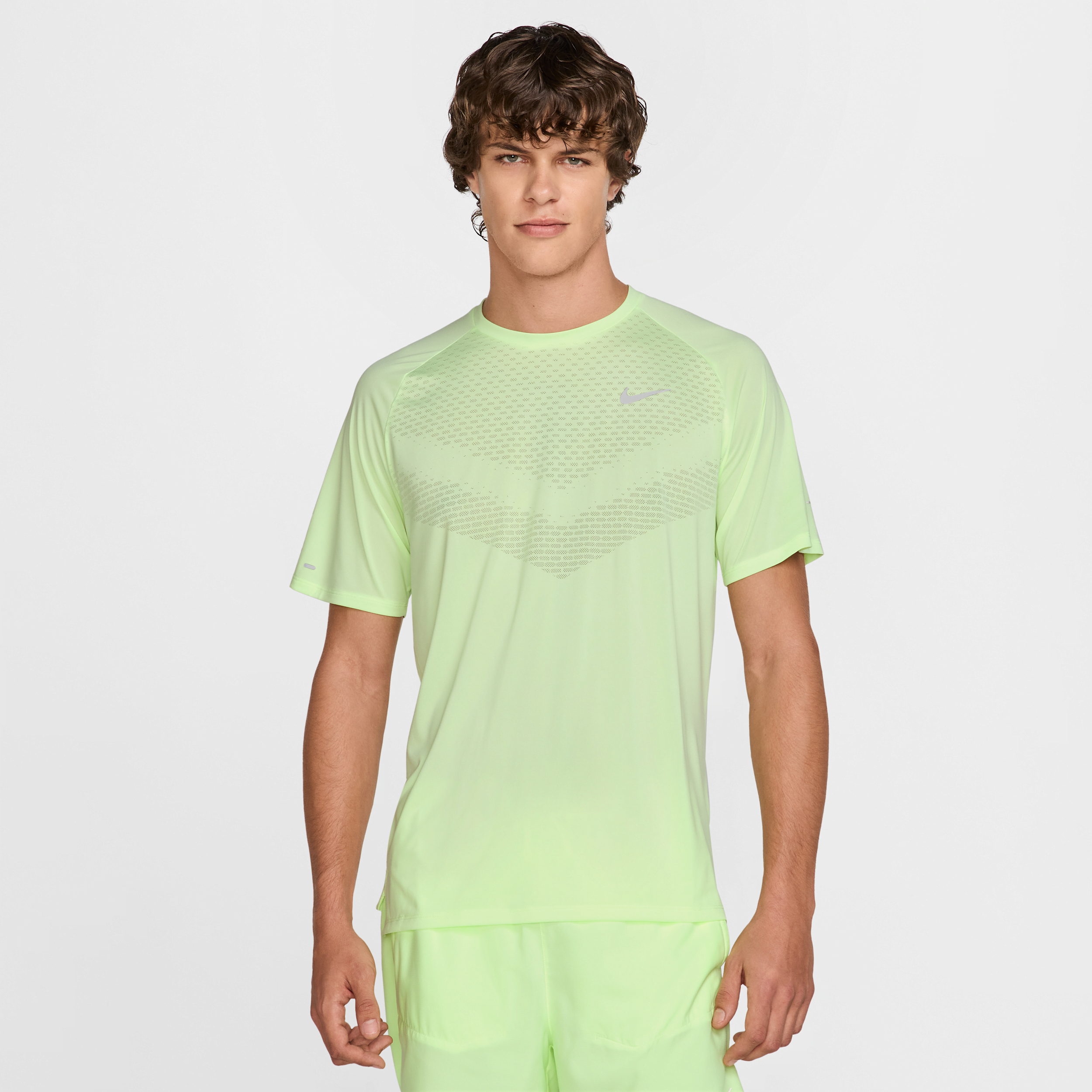 Nike Men's Stride Dri-fit Adv Short-sleeve Running Top In Yellow
