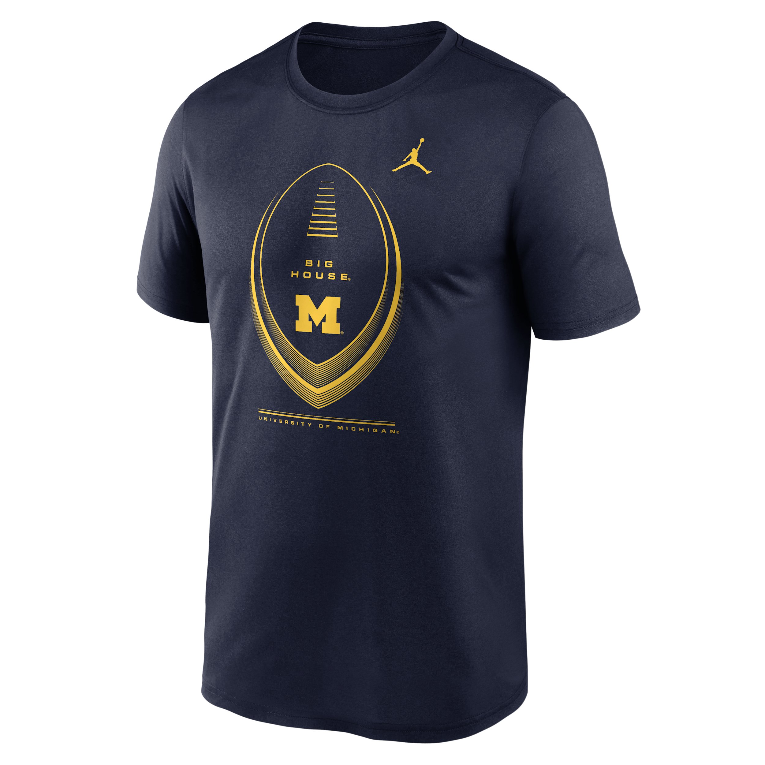 Men's Michigan Primetime Football Icon Legend Jordan Brand Dri-FIT College T-Shirt in Blue | NKGK41SMWN-BE2