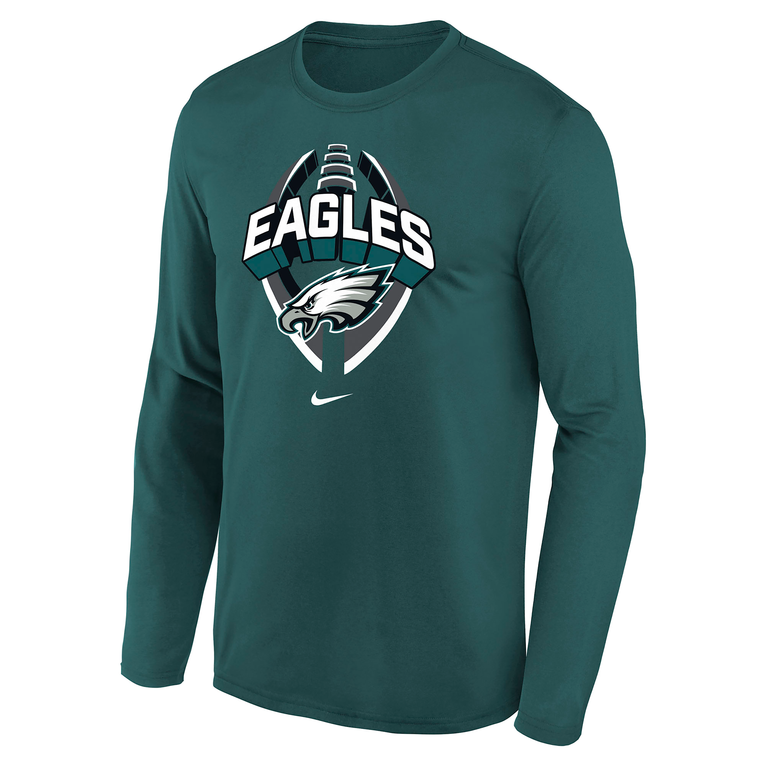 Nike Philadelphia Eagles Legend Icon Big Kids' Dri-fit Nfl Long-sleeve T-shirt In Green