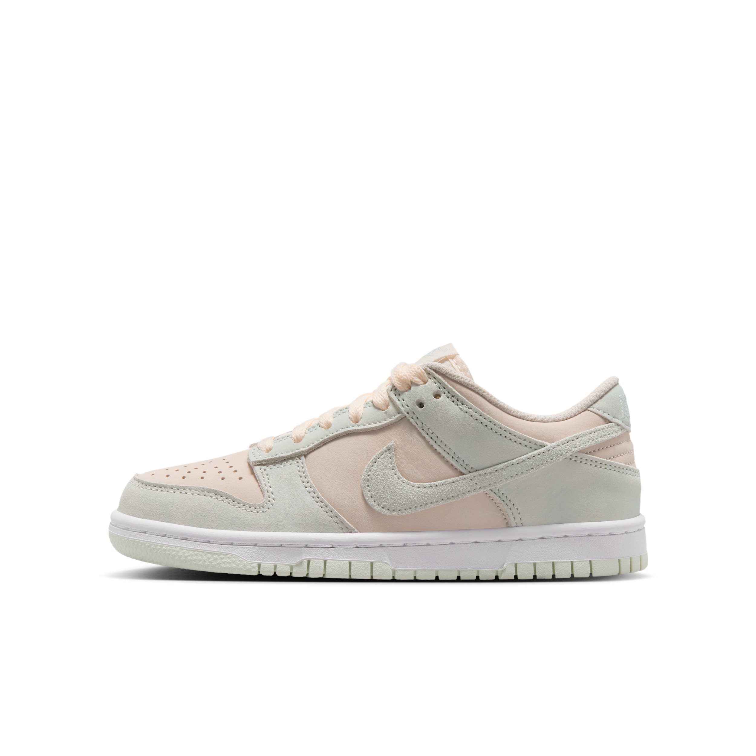 Nike Dunk Low Suede Big Kids' Shoes in White | IH4574-100