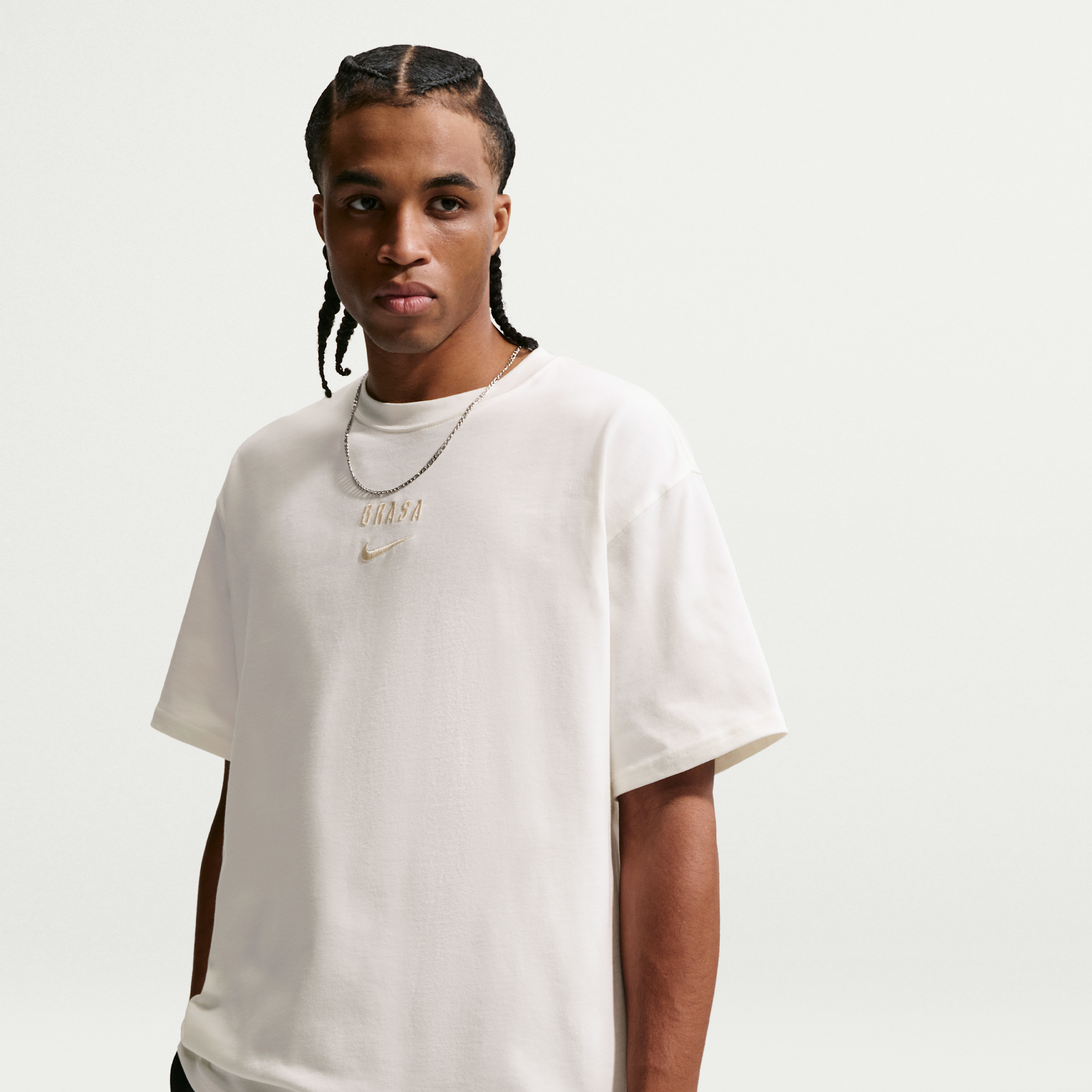 Brazil Premium Nike Men's Soccer T-Shirt in White | IQ2219-133