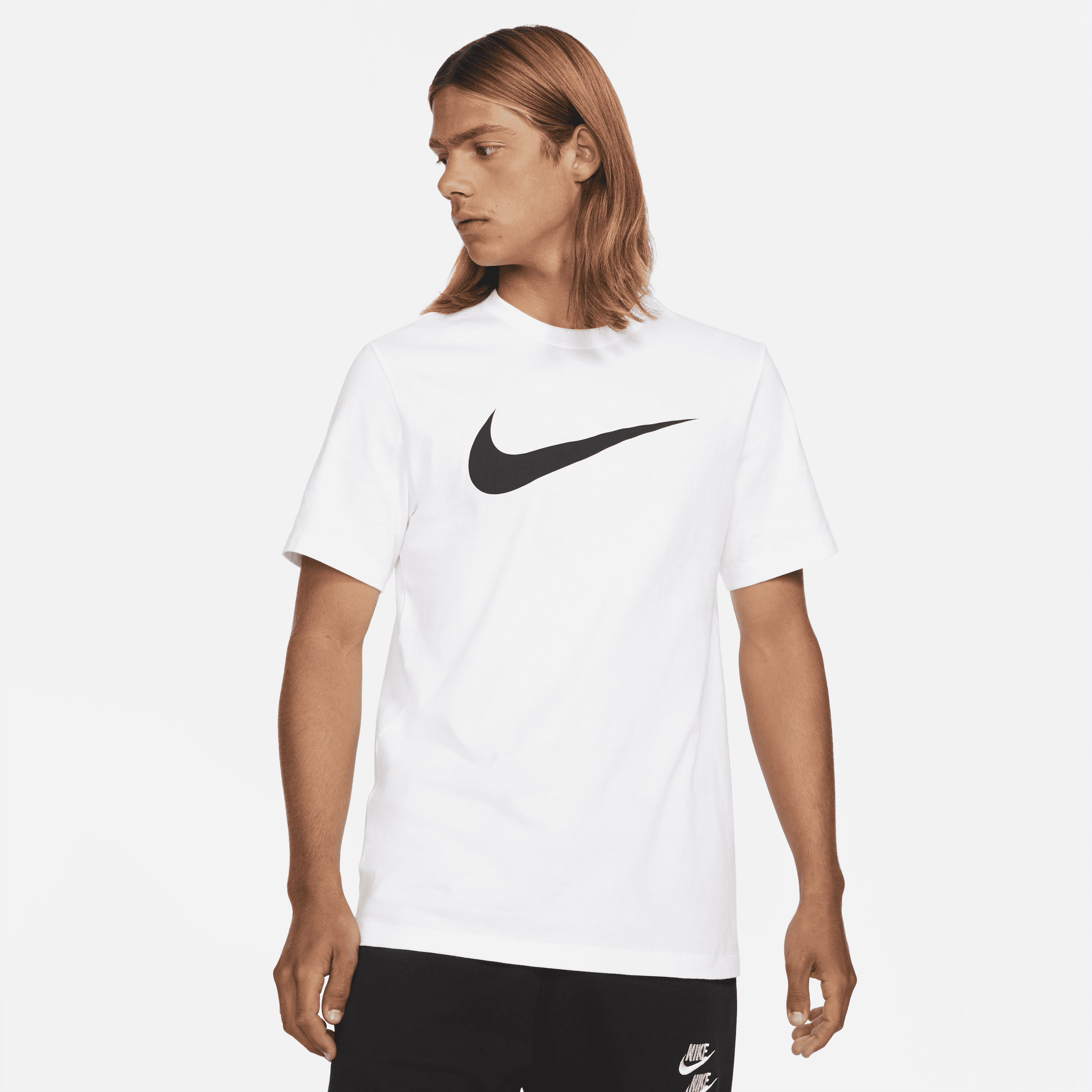 Men's Nike Sportswear Swoosh T-Shirt in White, Size: XL | DC5094-100