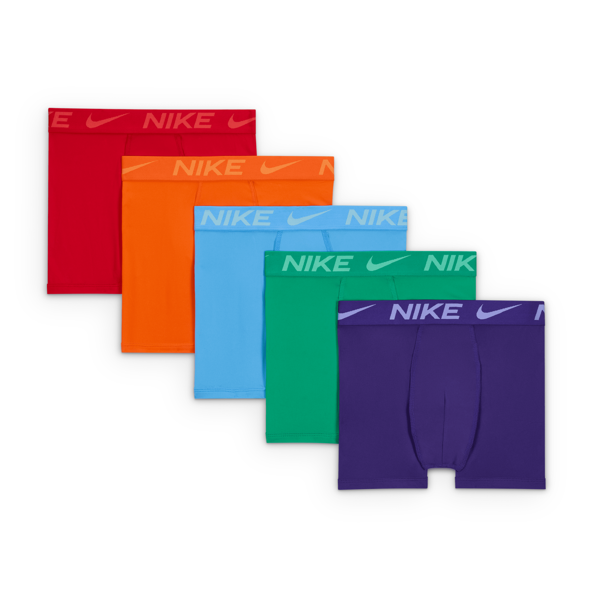 Nike Big Kids' Dri-Fit Color Pop Boxer Briefs (5 Pairs) in Multicolor | 9N1159-U10
