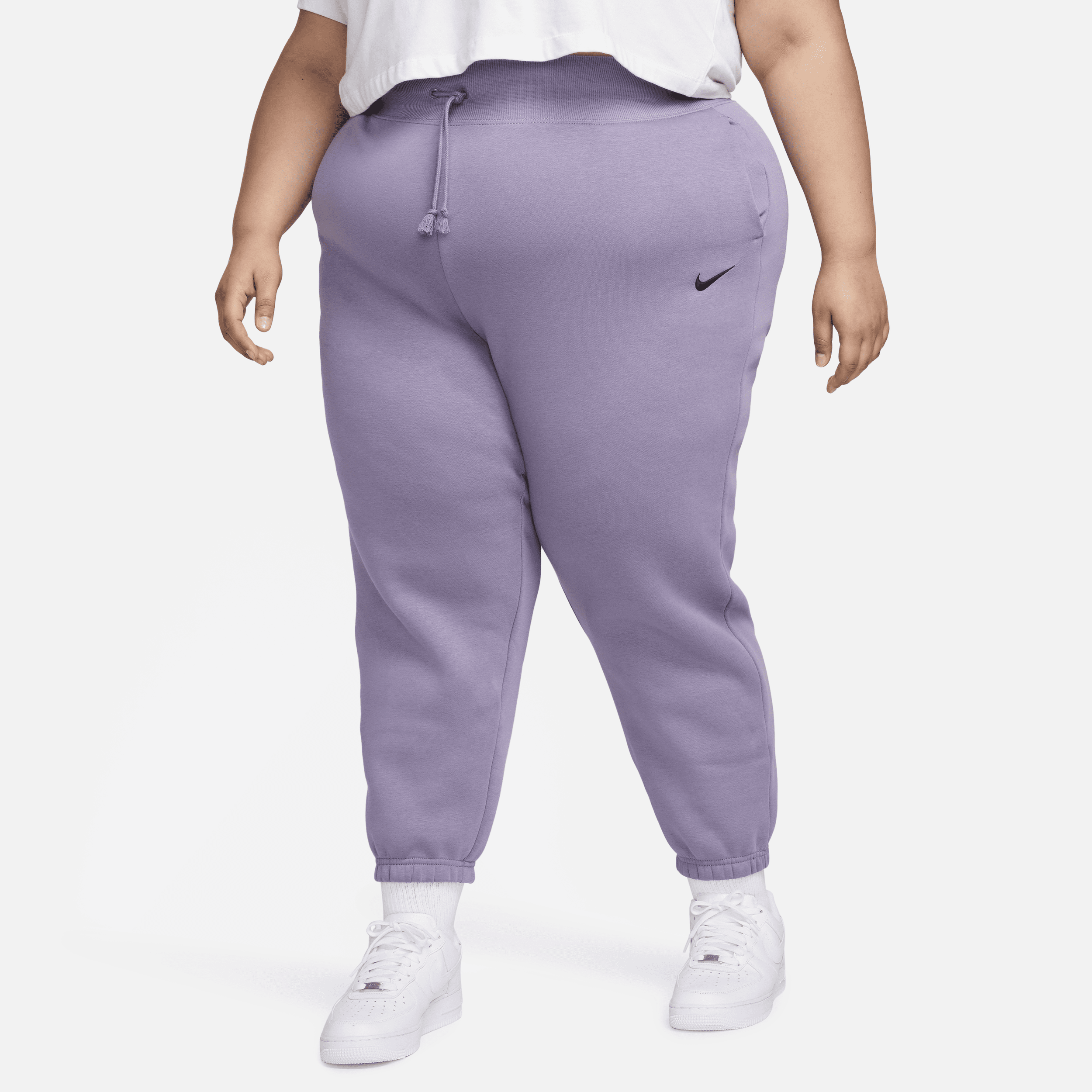 Shop Nike Women's  Sportswear Phoenix Fleece High-waisted Oversized Sweatpants (plus Size) In Purple