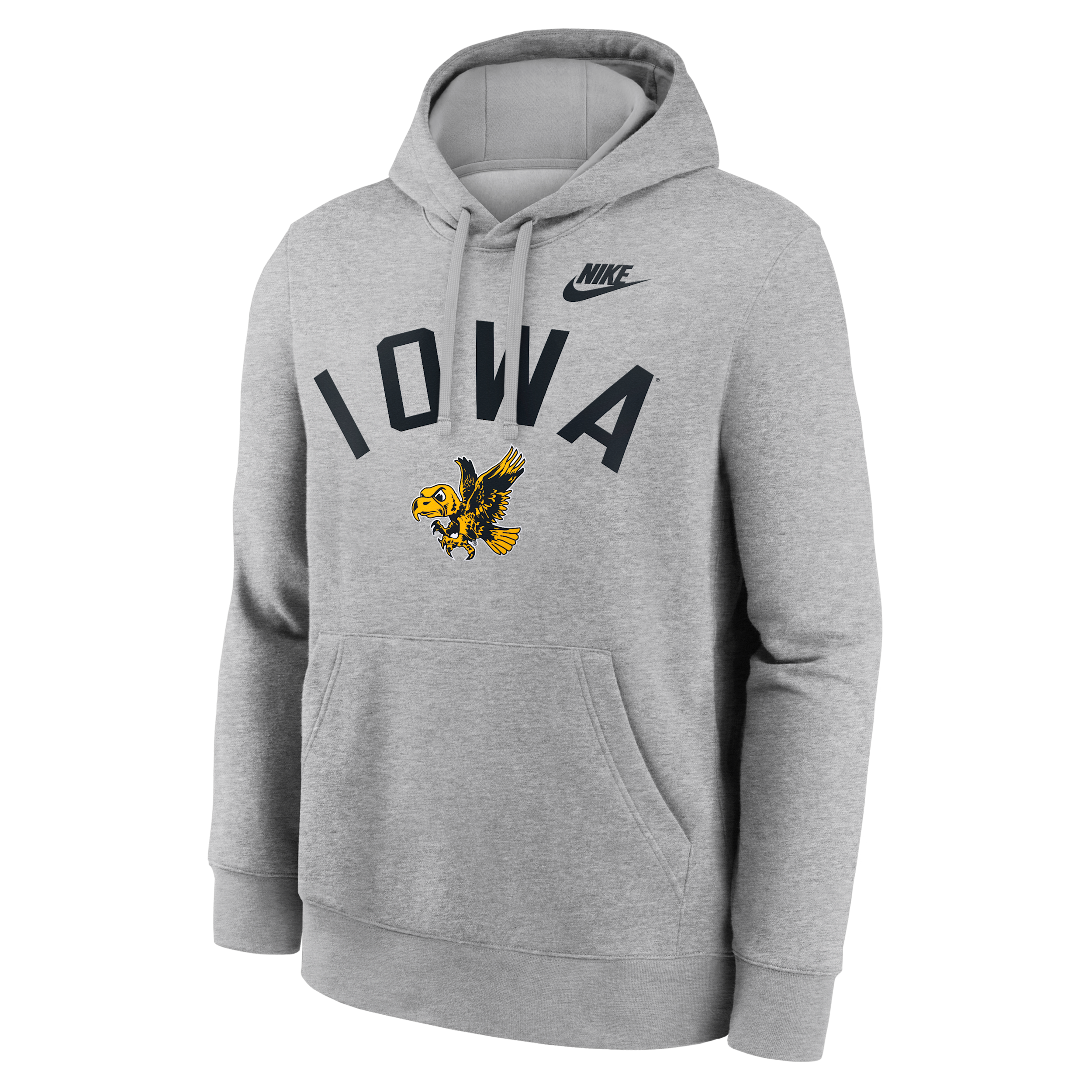 Iowa Legacy Arch Club Nike Men's College Pullover Hoodie in Grey | NKDK06GIAV-N9R