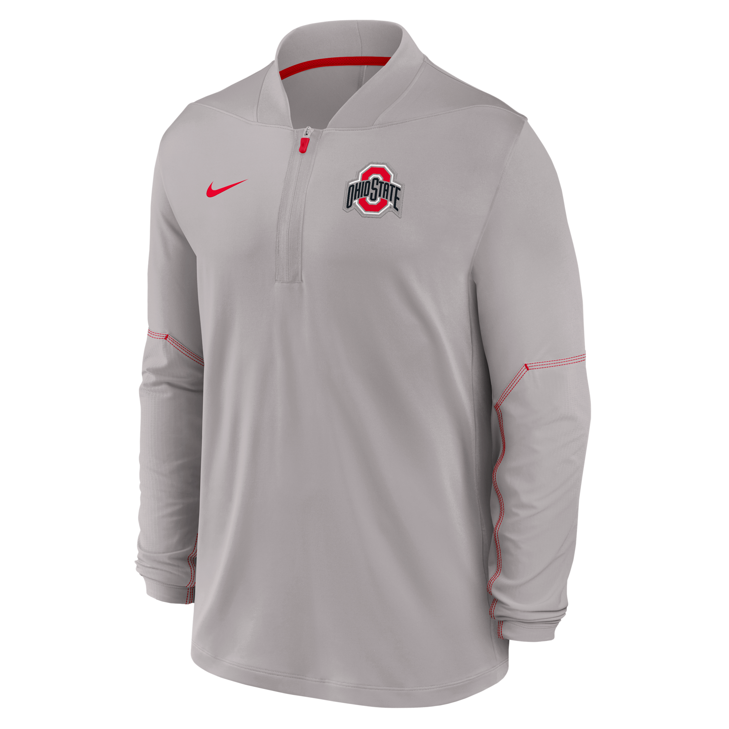 Ohio State Sideline Nike Men's Dri-FIT College 1/2-Zip Top in Grey | 03BA0A6XOH-UCQ