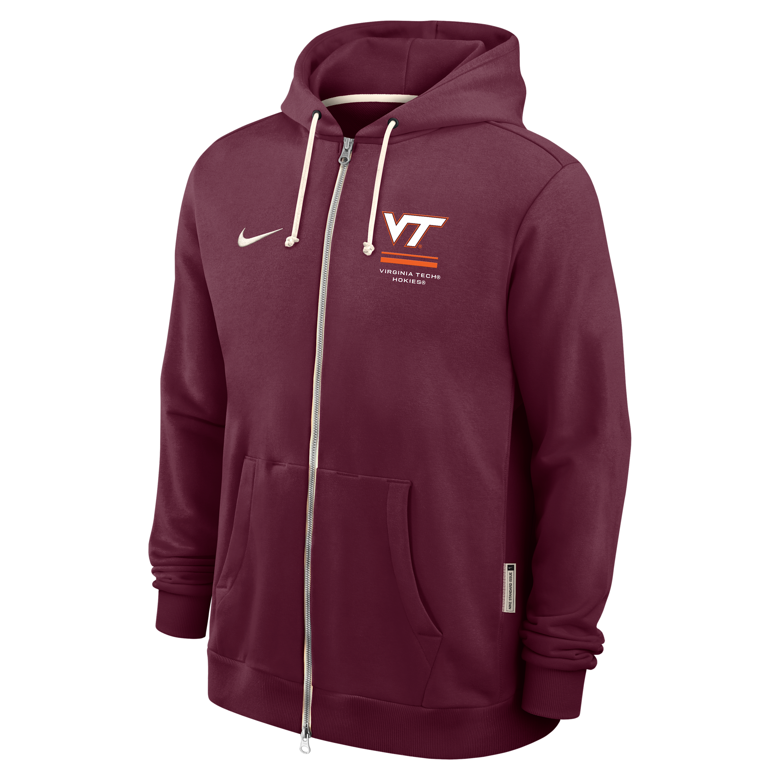 Virginia Tech Sideline Standard Issue Nike Men's Dri-FIT College Full-Zip Hoodie in Red | IV9960-611
