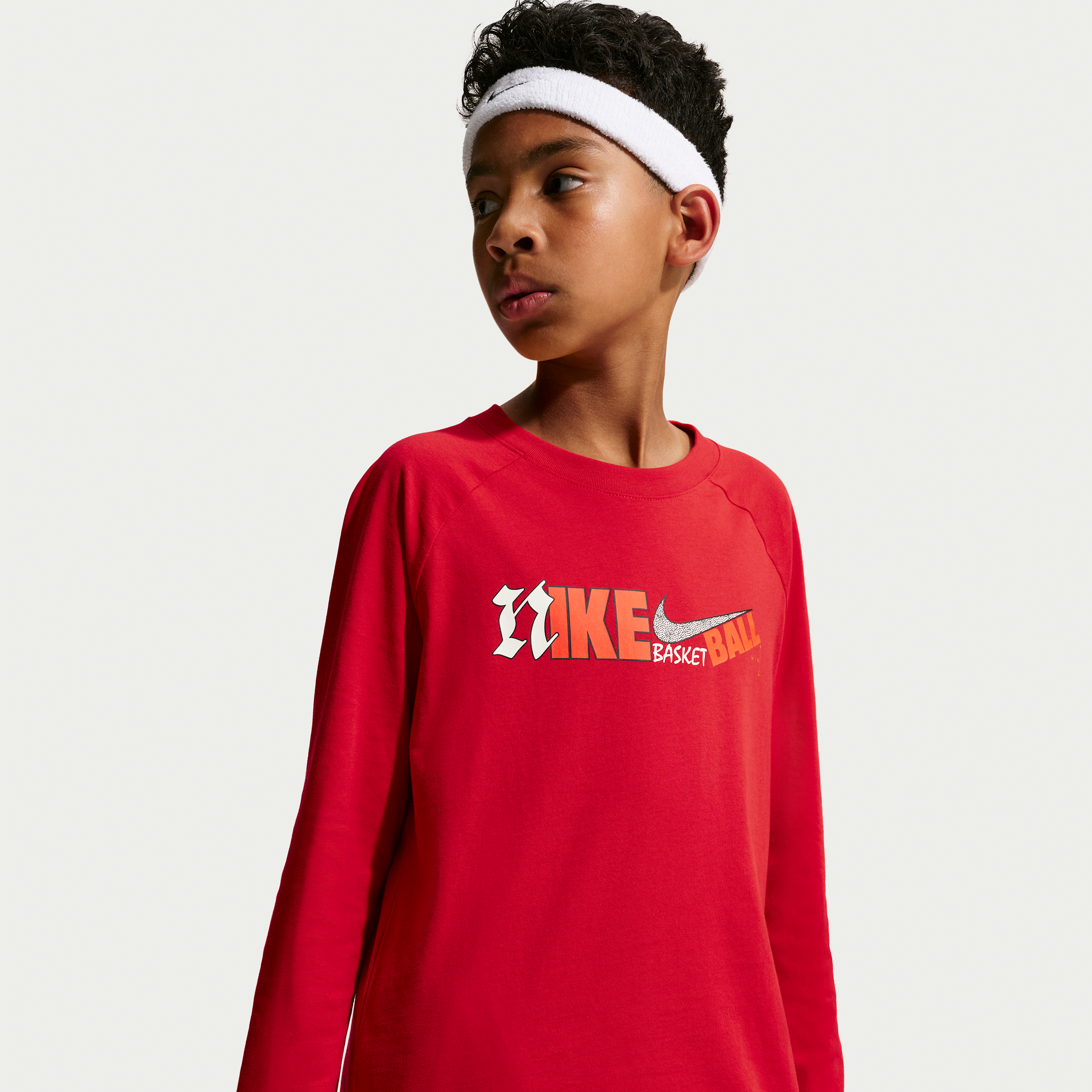Nike Kids' Long Sleeve Tee in Red | IO1945-657