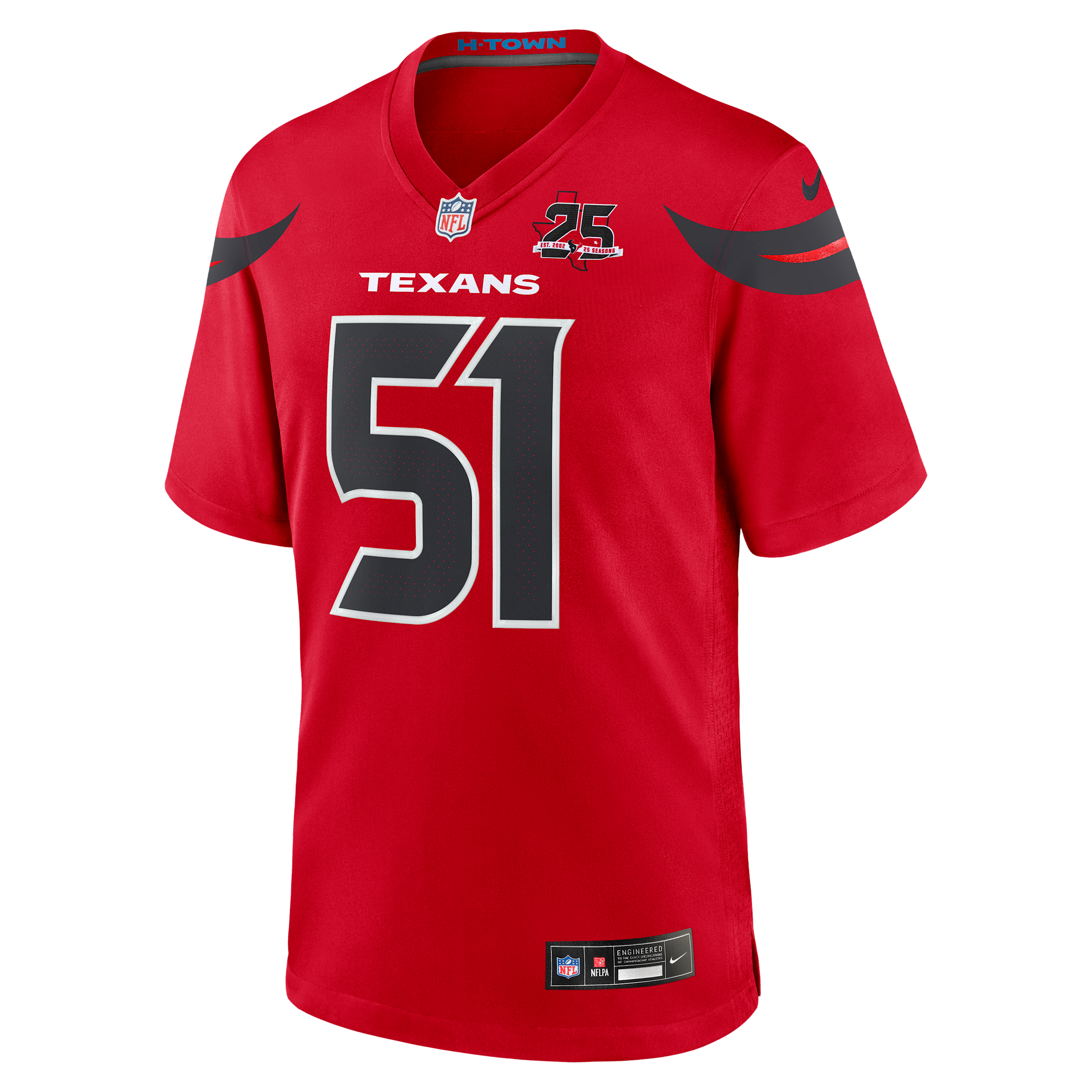 Will Anderson Jr. Houston Texans 25th Season Nike Men's NFL Game Jersey in Red | 67NM0B9G9HF-8PD