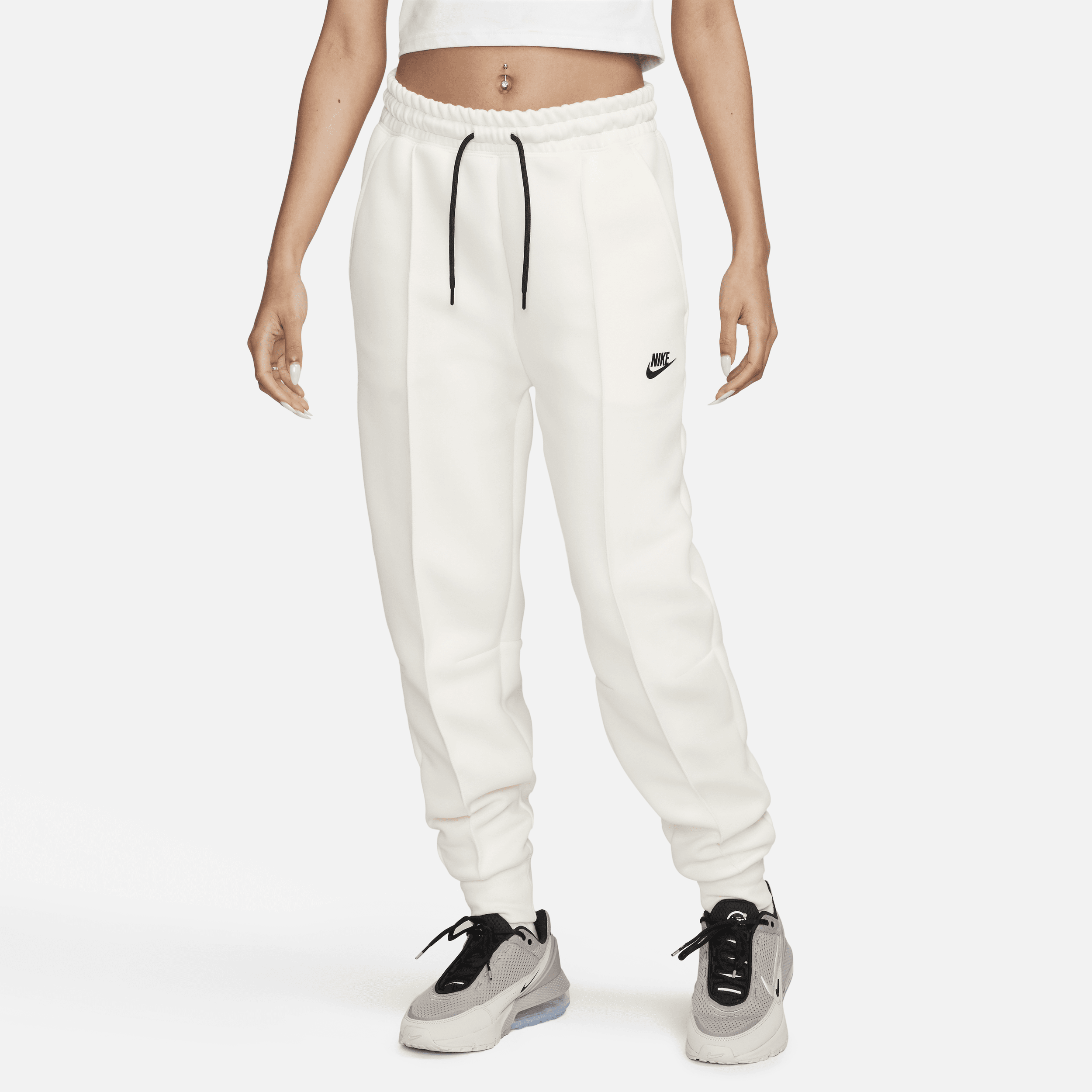Shop Nike Women's  Sportswear Tech Fleece Mid-rise Jogger Pants In Brown