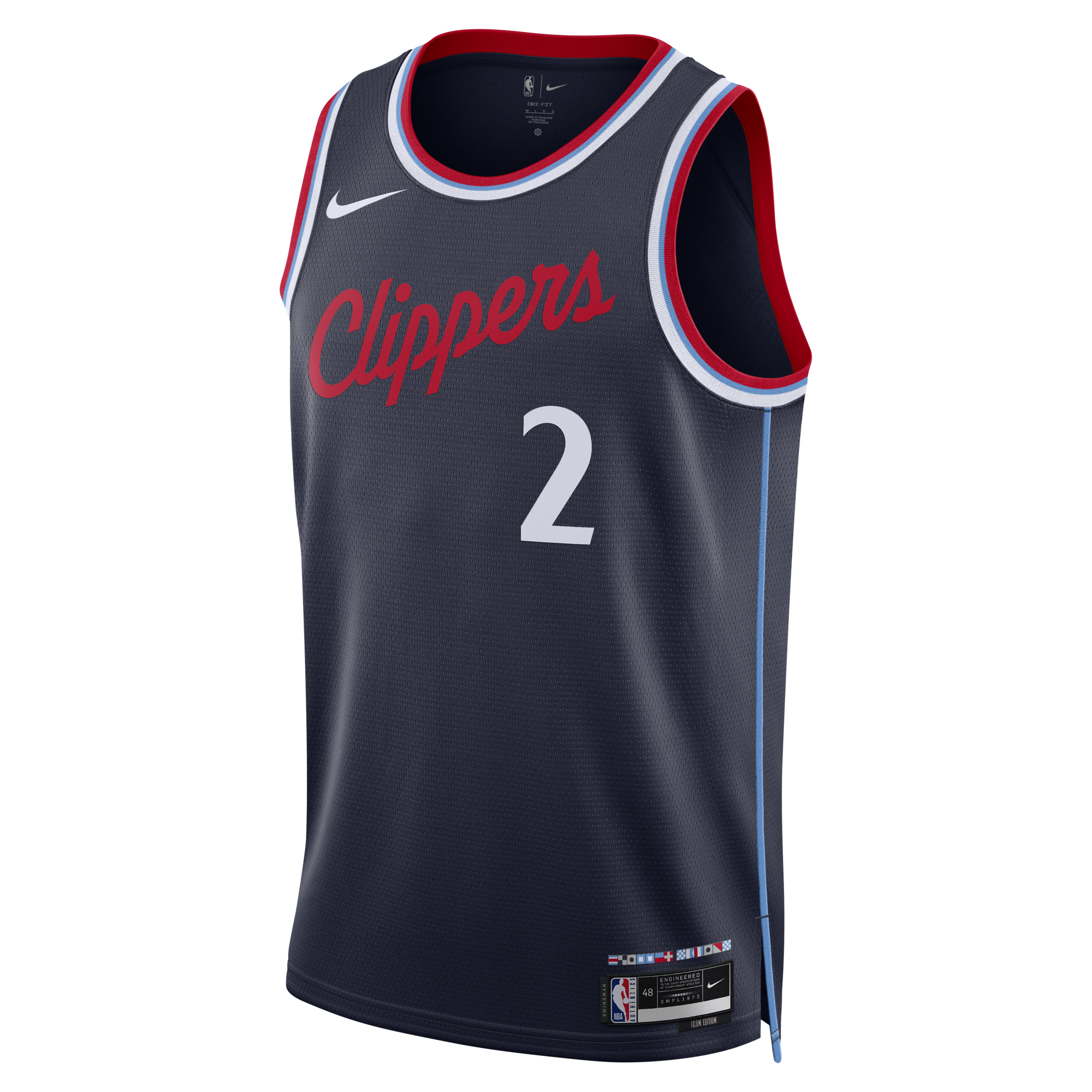 Kawhi Leonard LA Clippers Swingman Icon Edition Nike Men’s Dri-FIT NBA Jersey in Blue | FQ4702-419