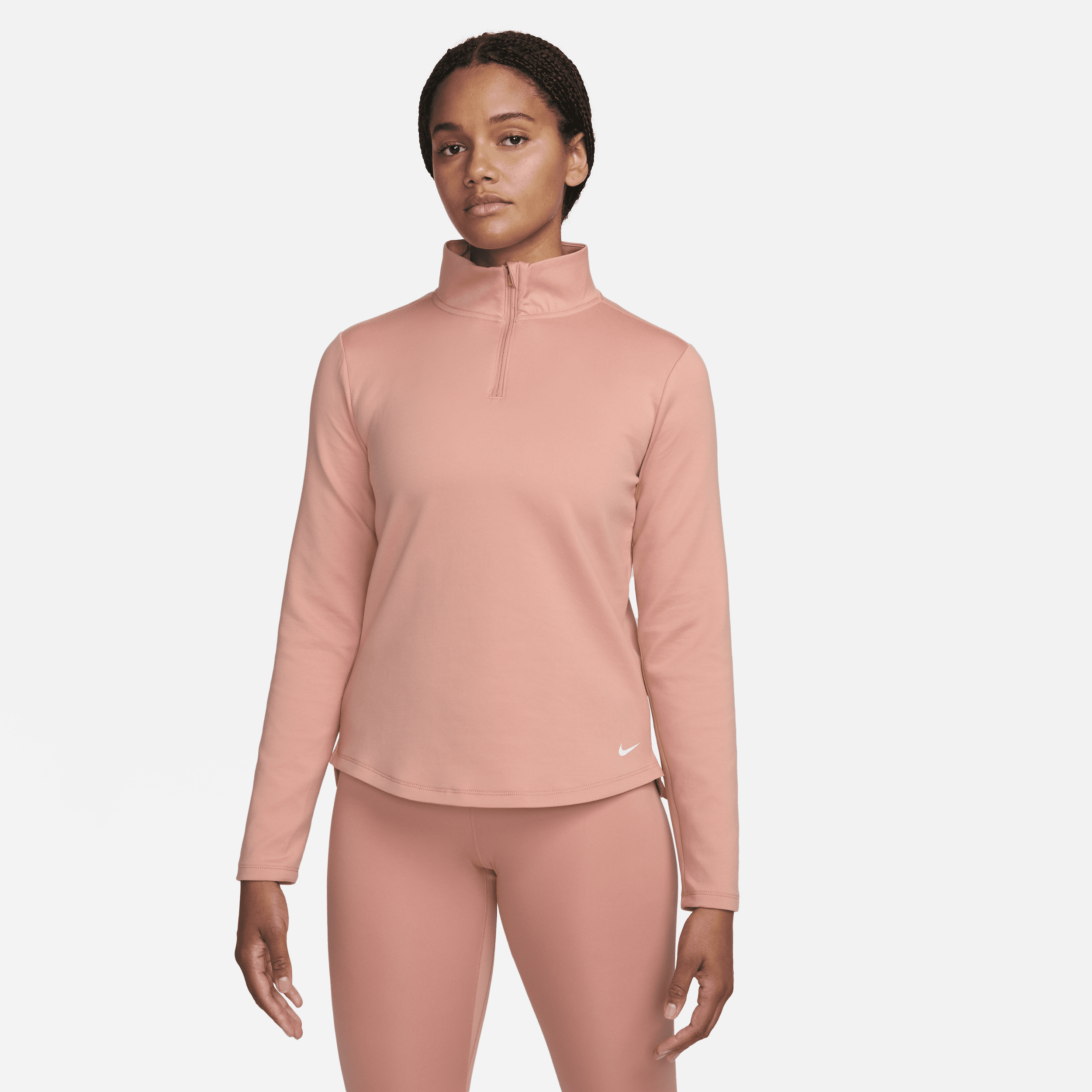 Nike Women's Therma-fit One Long-sleeve 1/2-zip Top In Pink