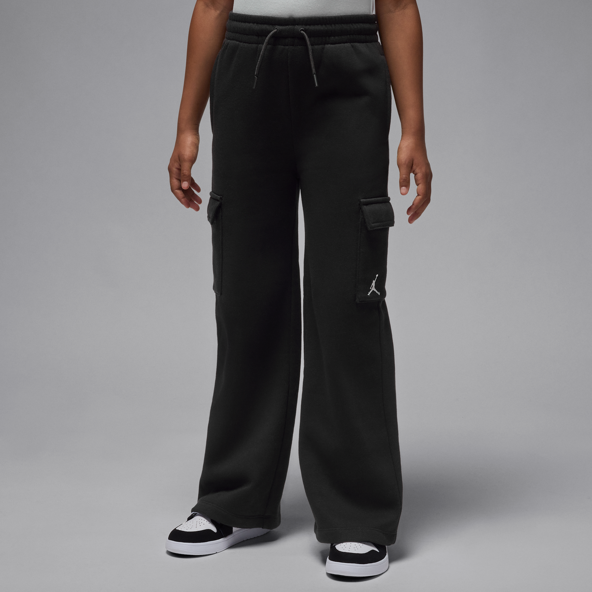 Jordan Brooklyn Fleece Big Kids' Cargo Pants In Black