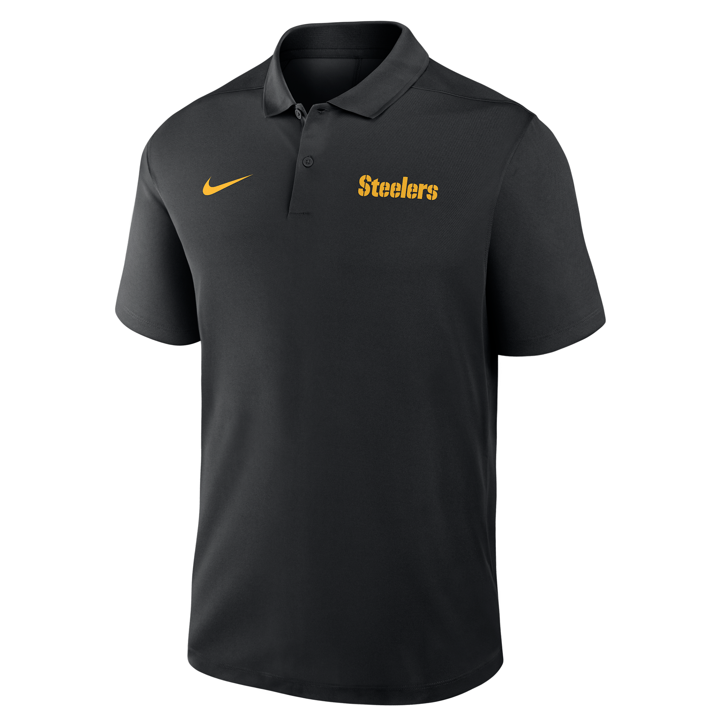 Pittsburgh Steelers Wordmark Victory Nike Men's Dri-FIT NFL Polo in Black | 035800A7L-P3P