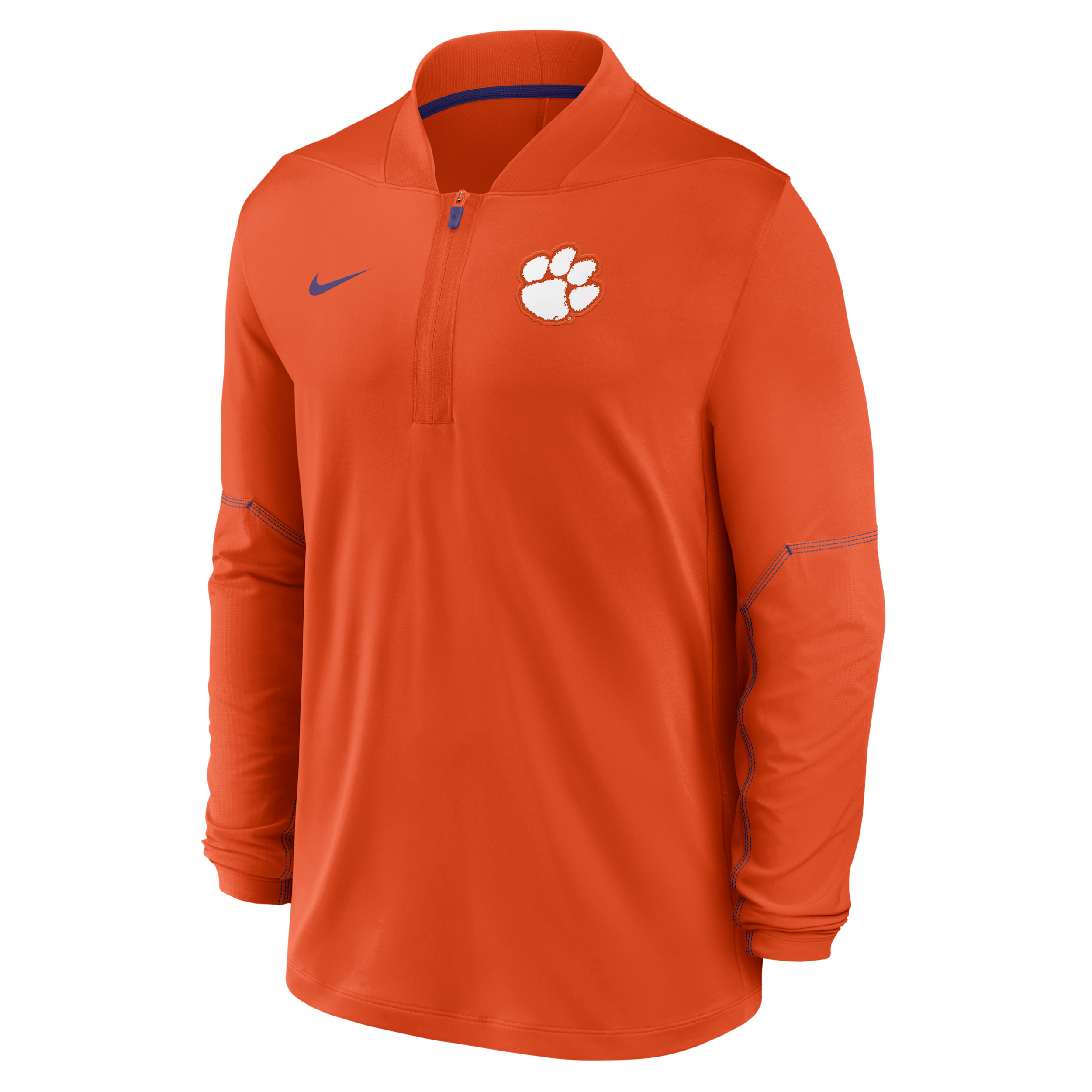 Men's Nike Orange Clemson Tigers 2026 Sideline Midweight Half-Zip Dri-fit Pullover - Orange, Purple