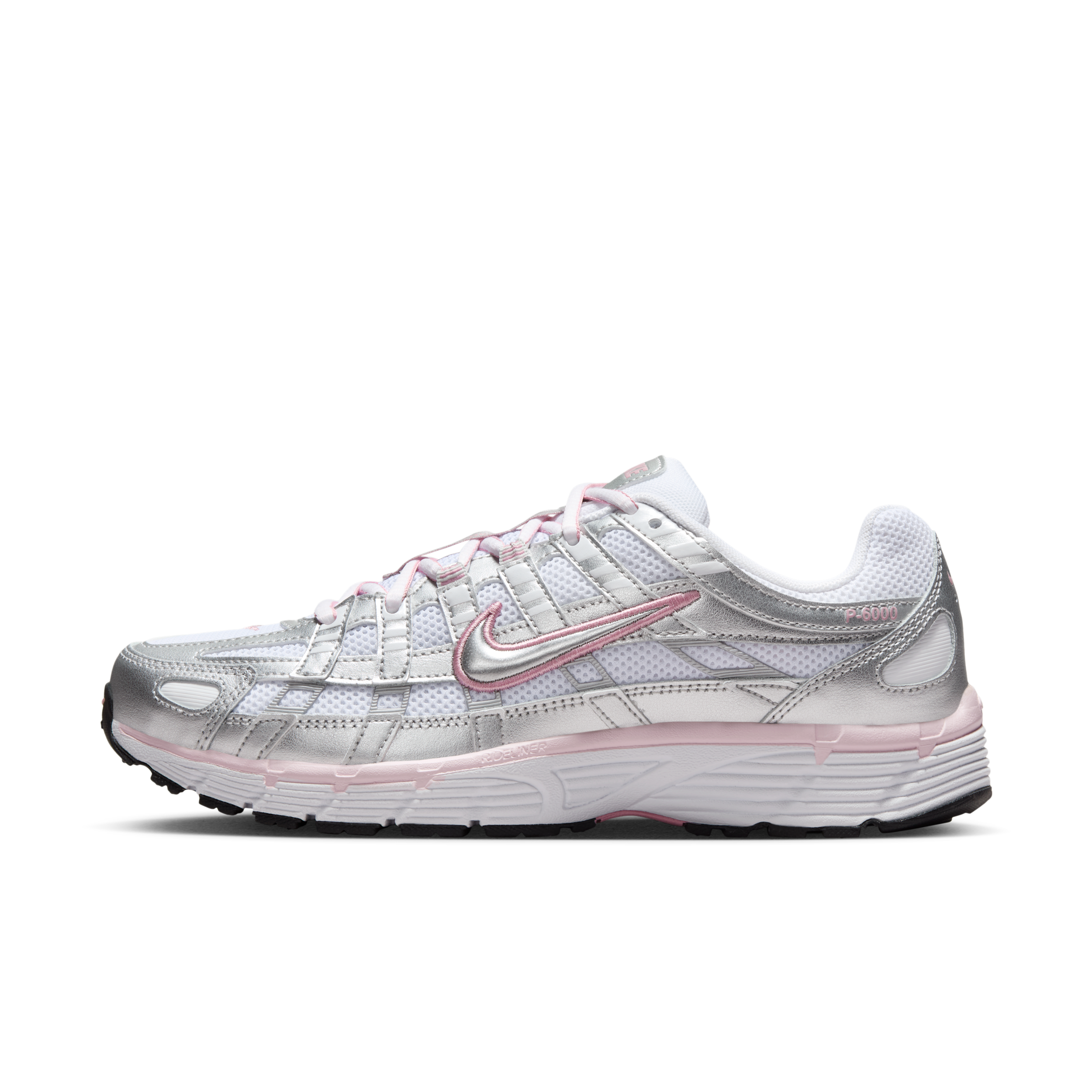 Nike Womens P-6000 - - White / Mtlc Silver / Elemental Pink Size 9.5