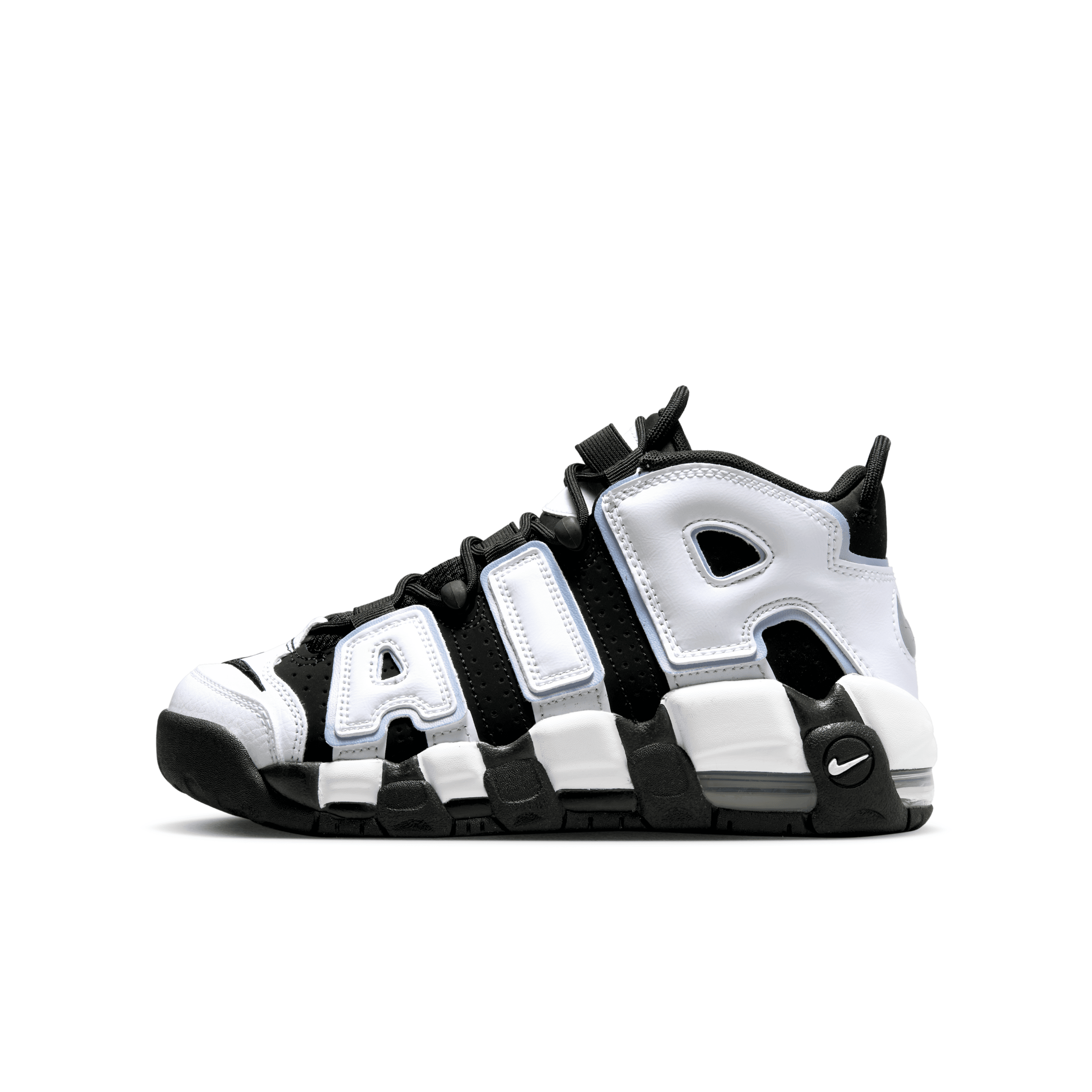 Nike Babies' Air More Uptempo Big Kids' Shoes In Black