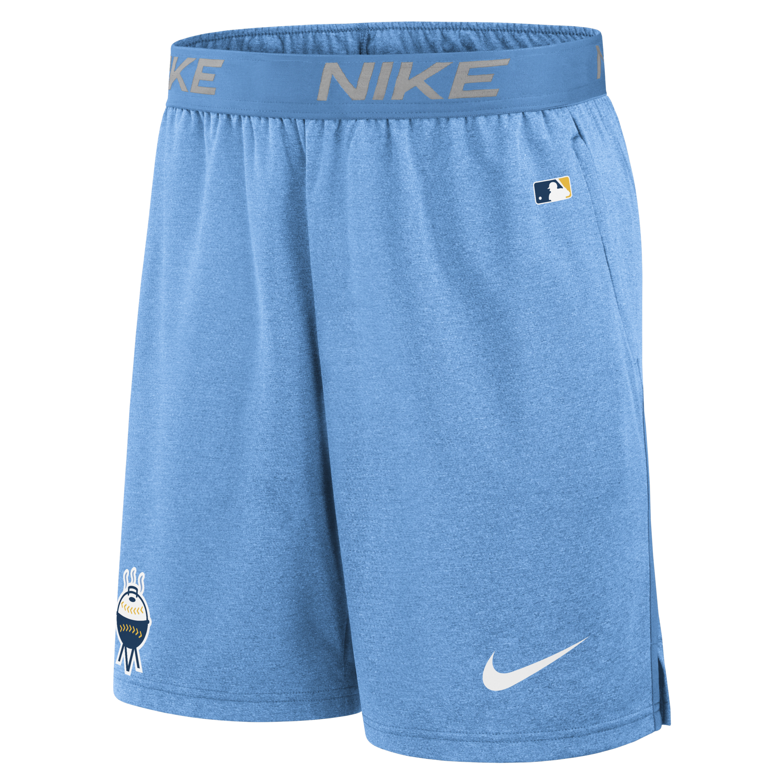 Nike Milwaukee Brewers City Connect Practice  Men's Dri-fit Mlb Shorts In Blue