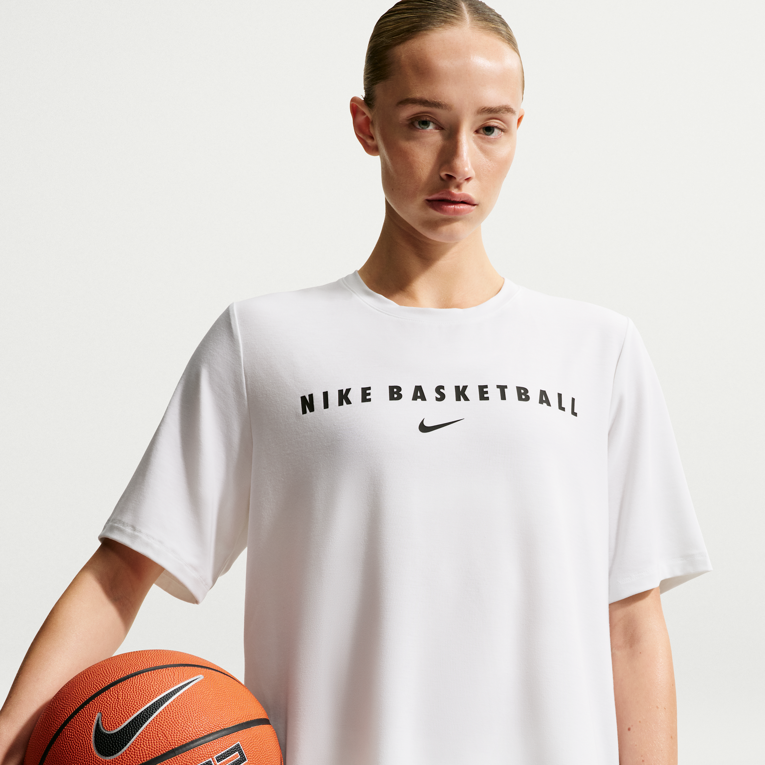 Nike Women's Dri-FIT Short-Sleeve Warm-Up Basketball Top in White | IO1361-100
