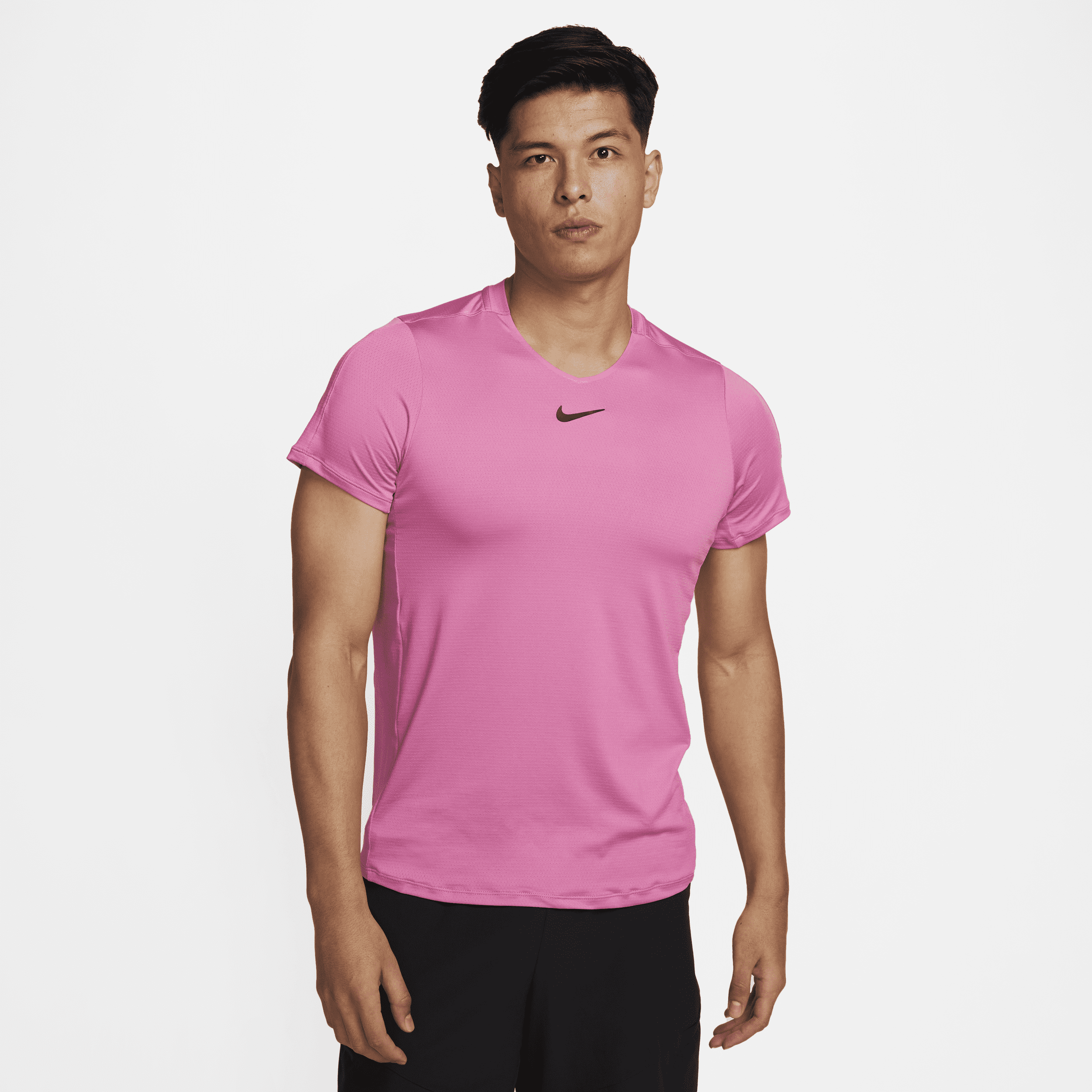 Nike Men's Court Dri-fit Advantage Tennis Top In Pink ModeSens