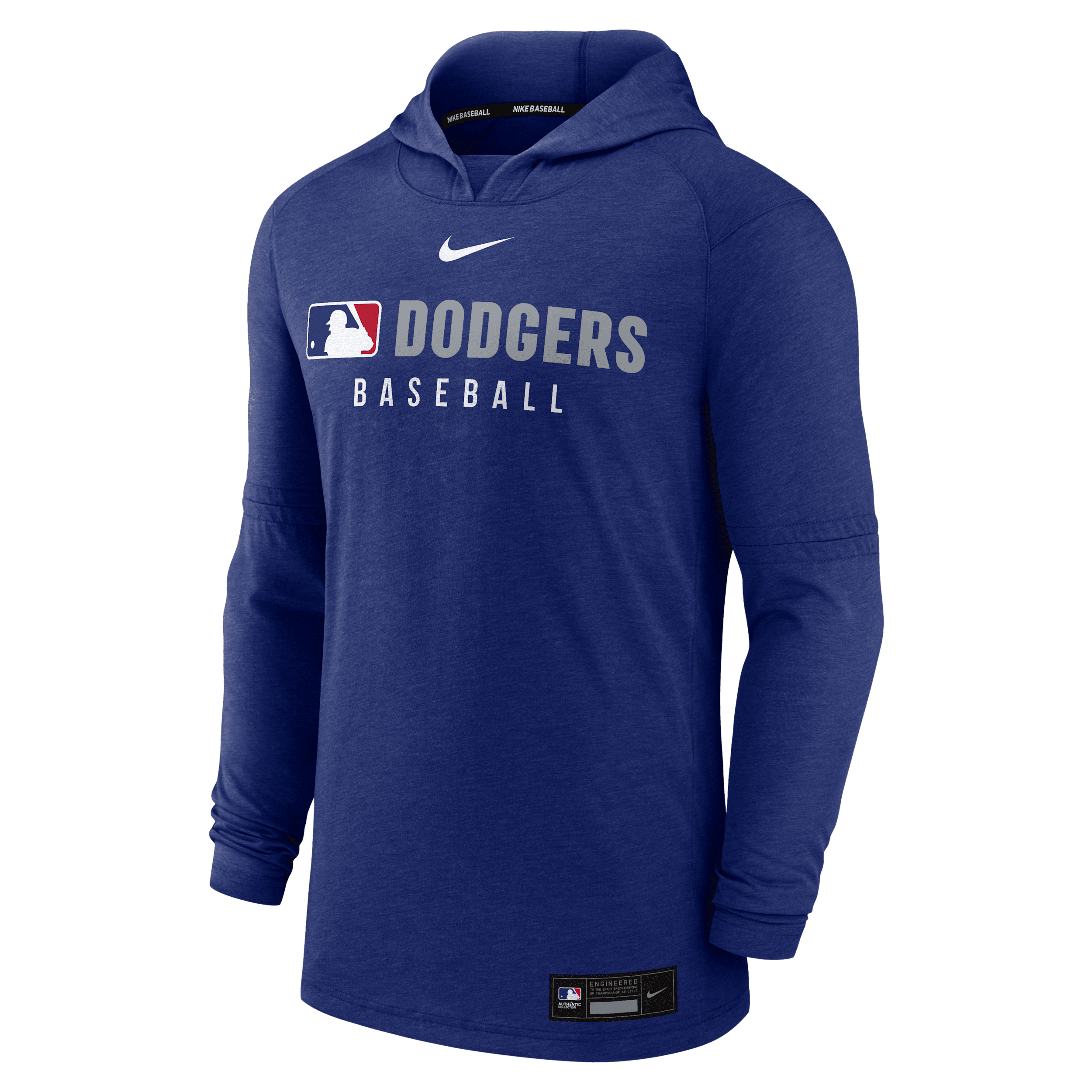 Nike Los Angeles Dodgers Authentic Collection  Men's Dri-fit Mlb Pullover Hoodie In Burgundy
