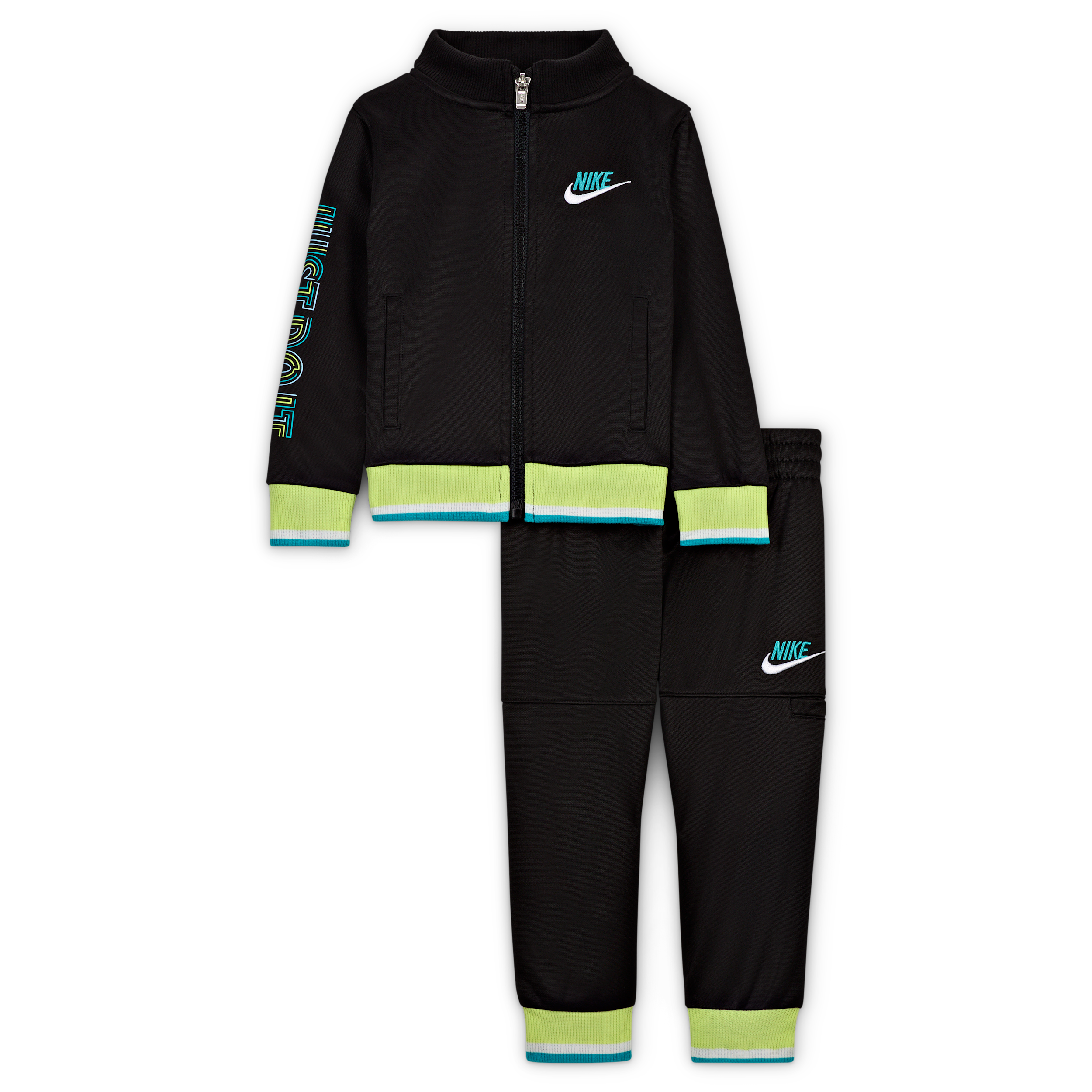 Nike Dri-fit Sportswear Baby 2-piece Futura Propus Set In Black
