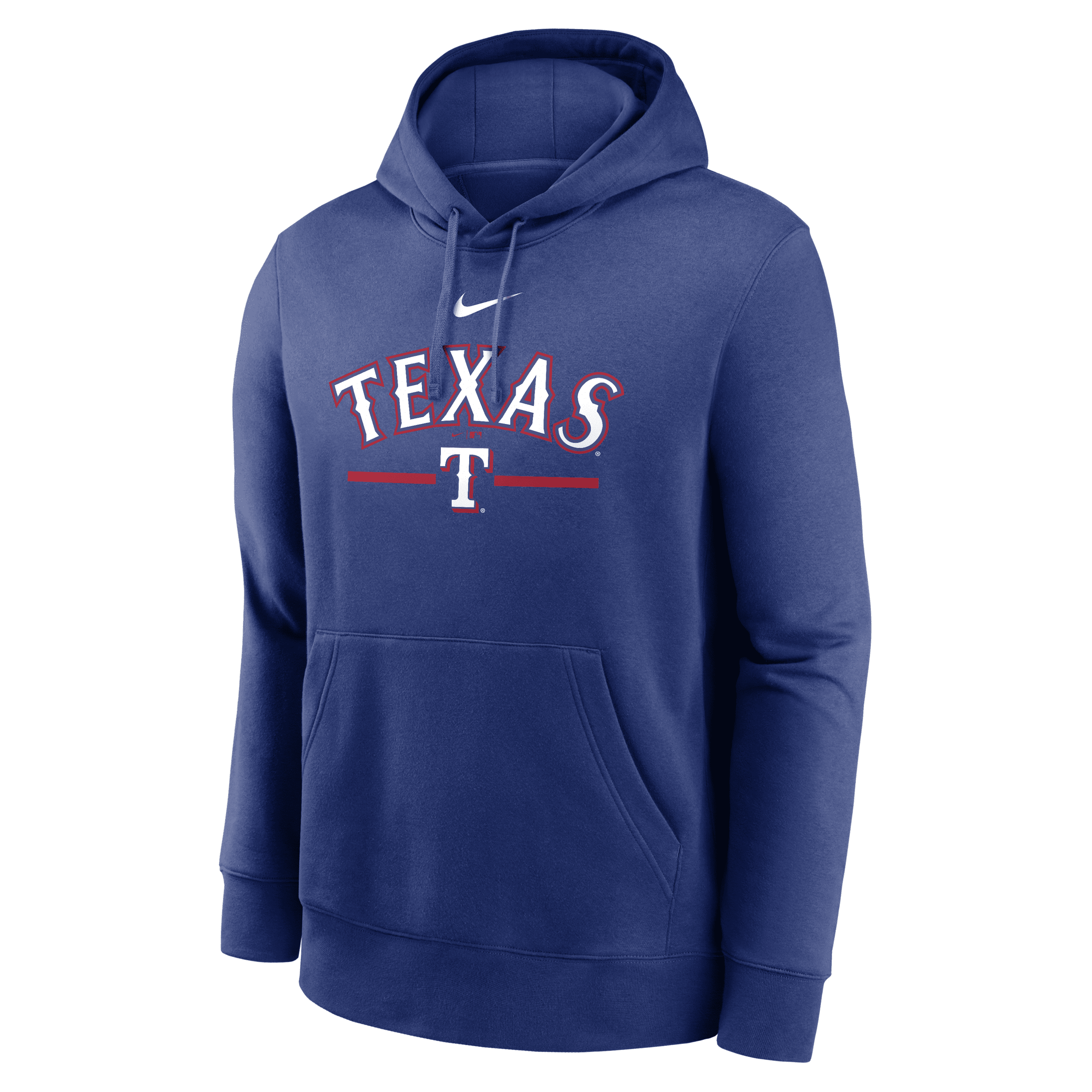 Nike Royal Texas Rangers Local Baseball Club Over Shoulder Fleece Pullover Hoodie In Blue