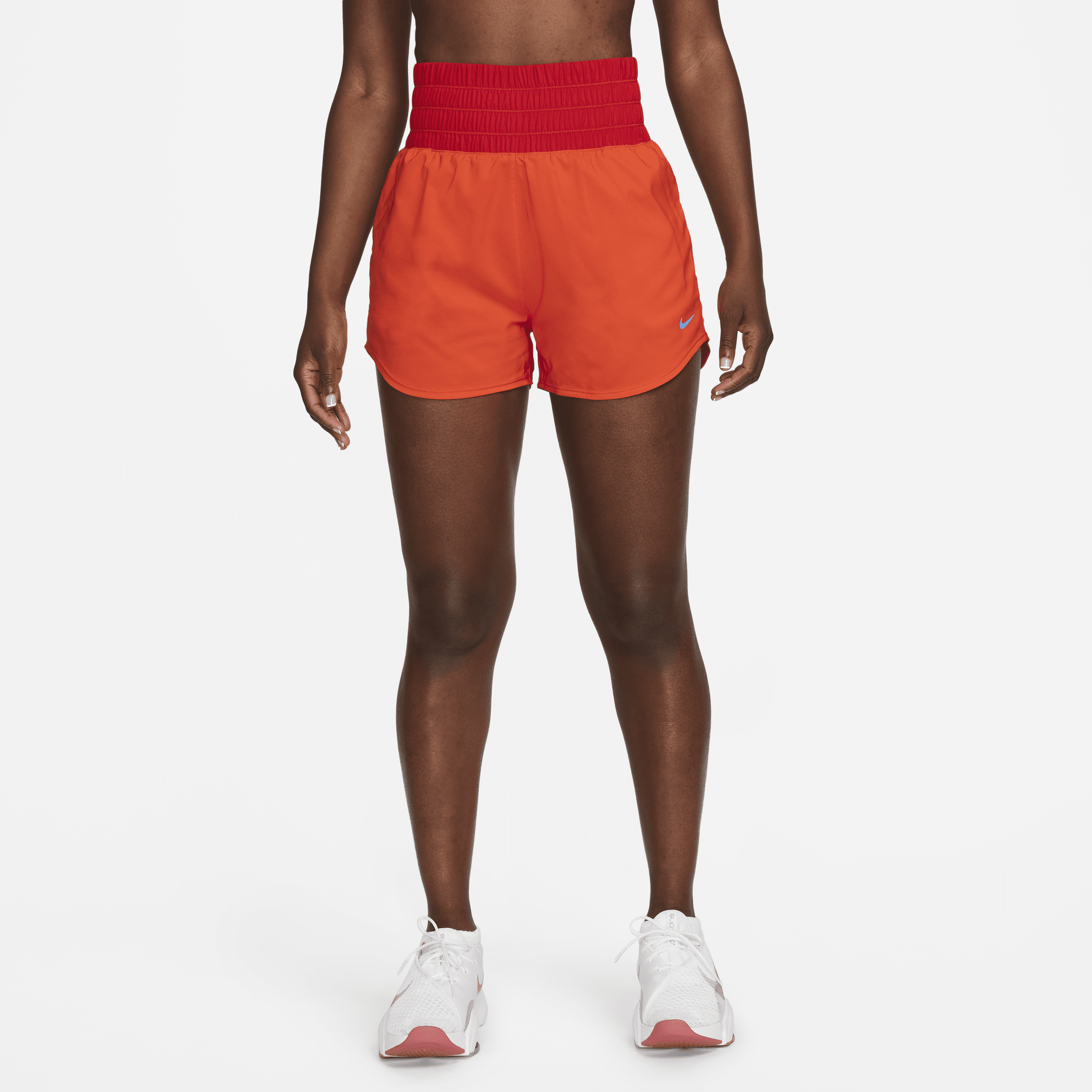 Nike Women's Dri-fit One Ultra High-waisted 3" Brief-lined Shorts In Red