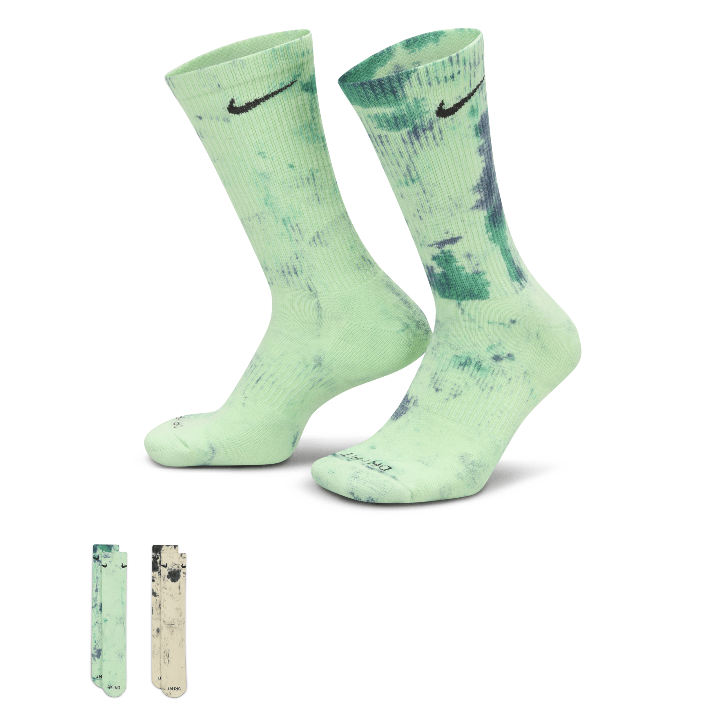 Nike Unisex Everyday Plus Cushioned Crew Socks (2 Pairs) In Multicolor