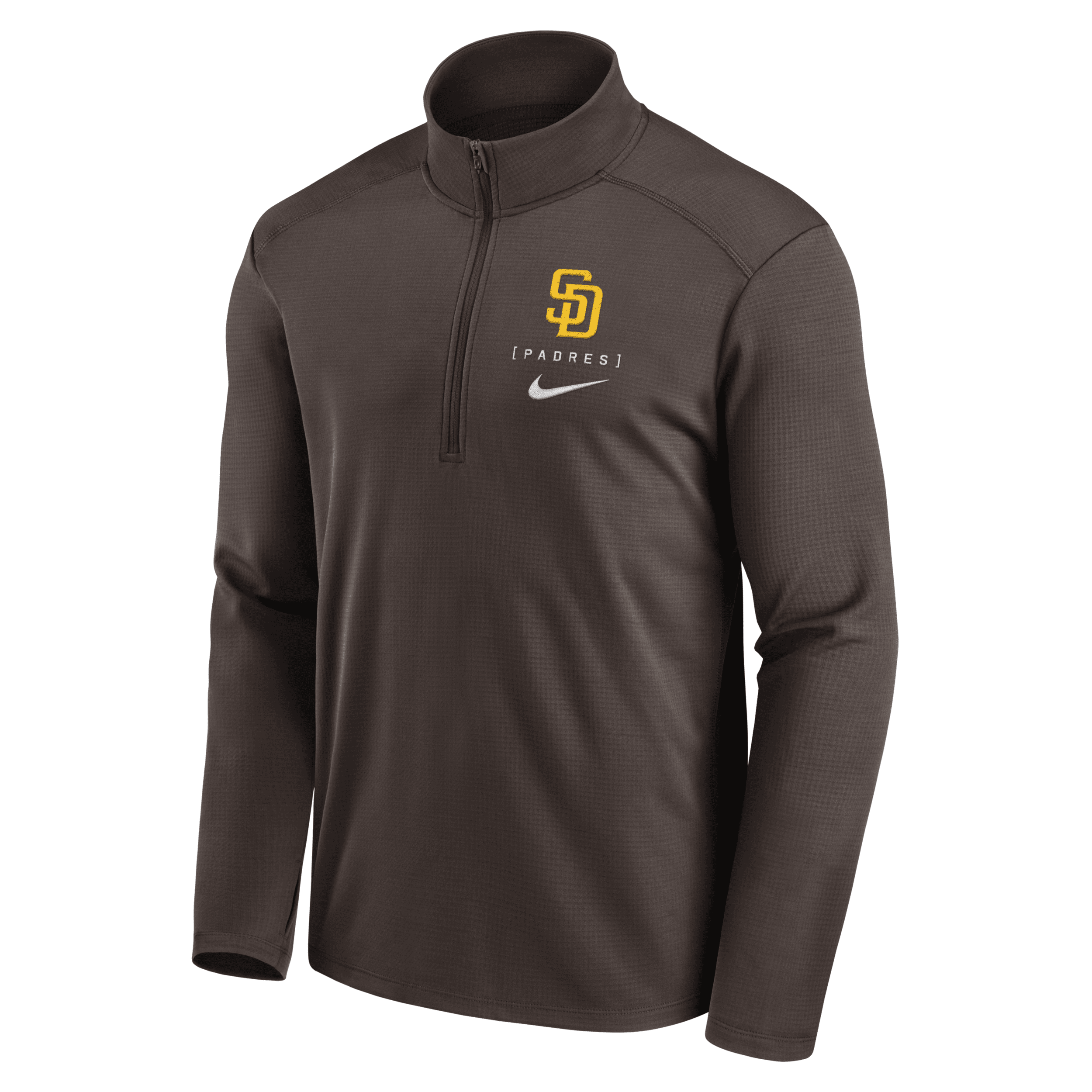Nike San Diego Padres Franchise Logo Pacer  Men's Dri-fit Mlb 1/2-zip Jacket In Brown