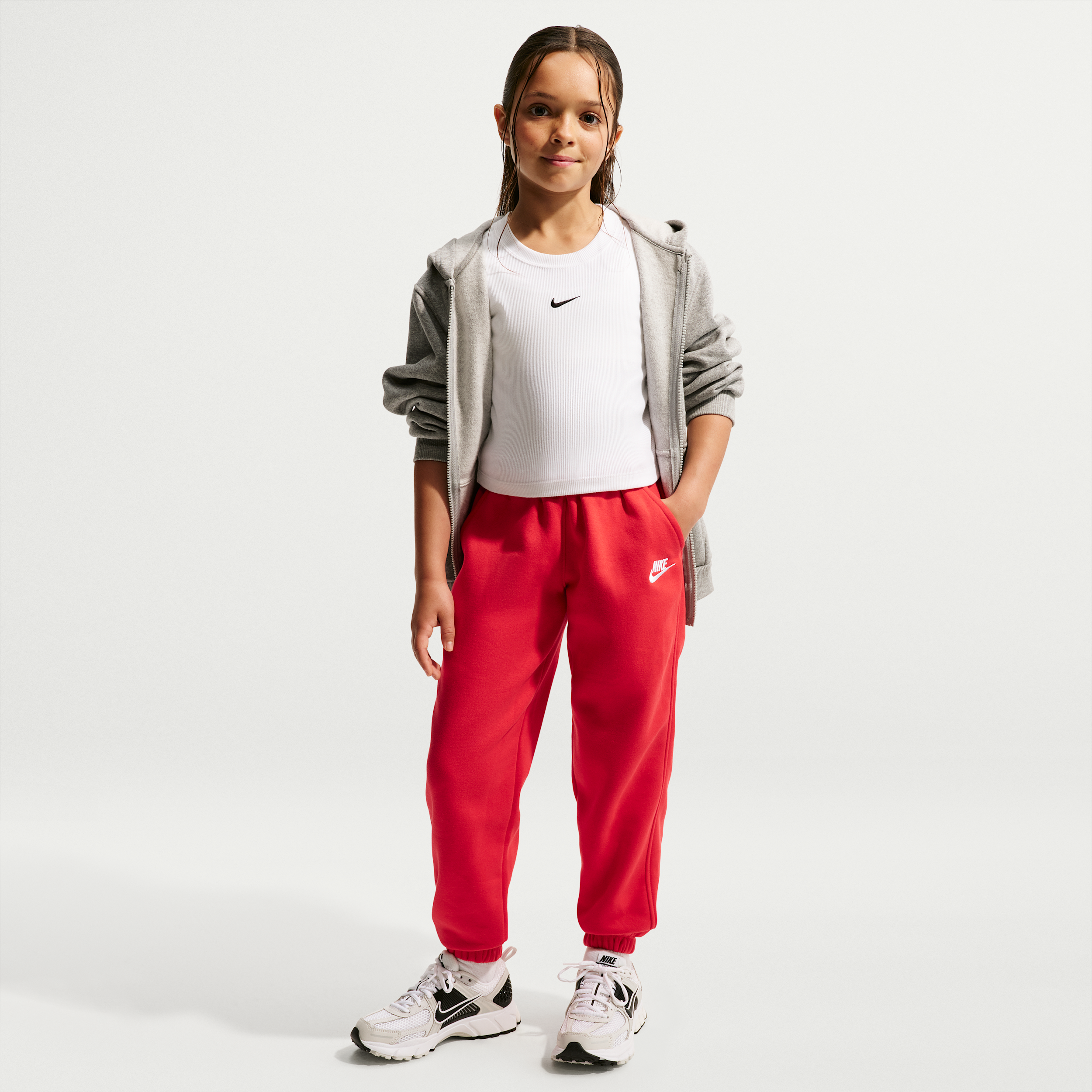 Nike Kids' Sportswear Club Fleece Loose Pant, XL, University Red/White