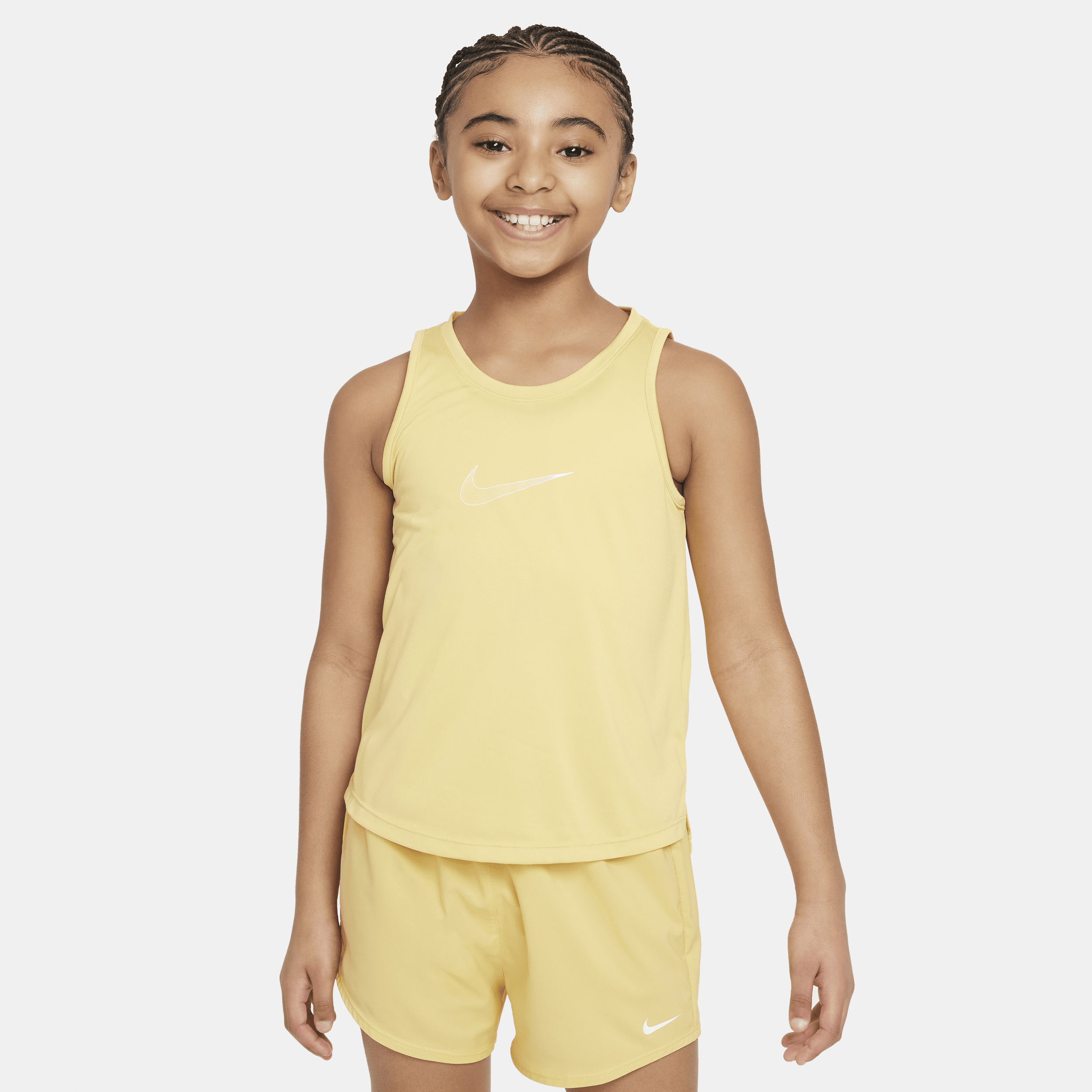 Nike One Big Kids' (girls') Dri-fit Training Tank Top In Yellow