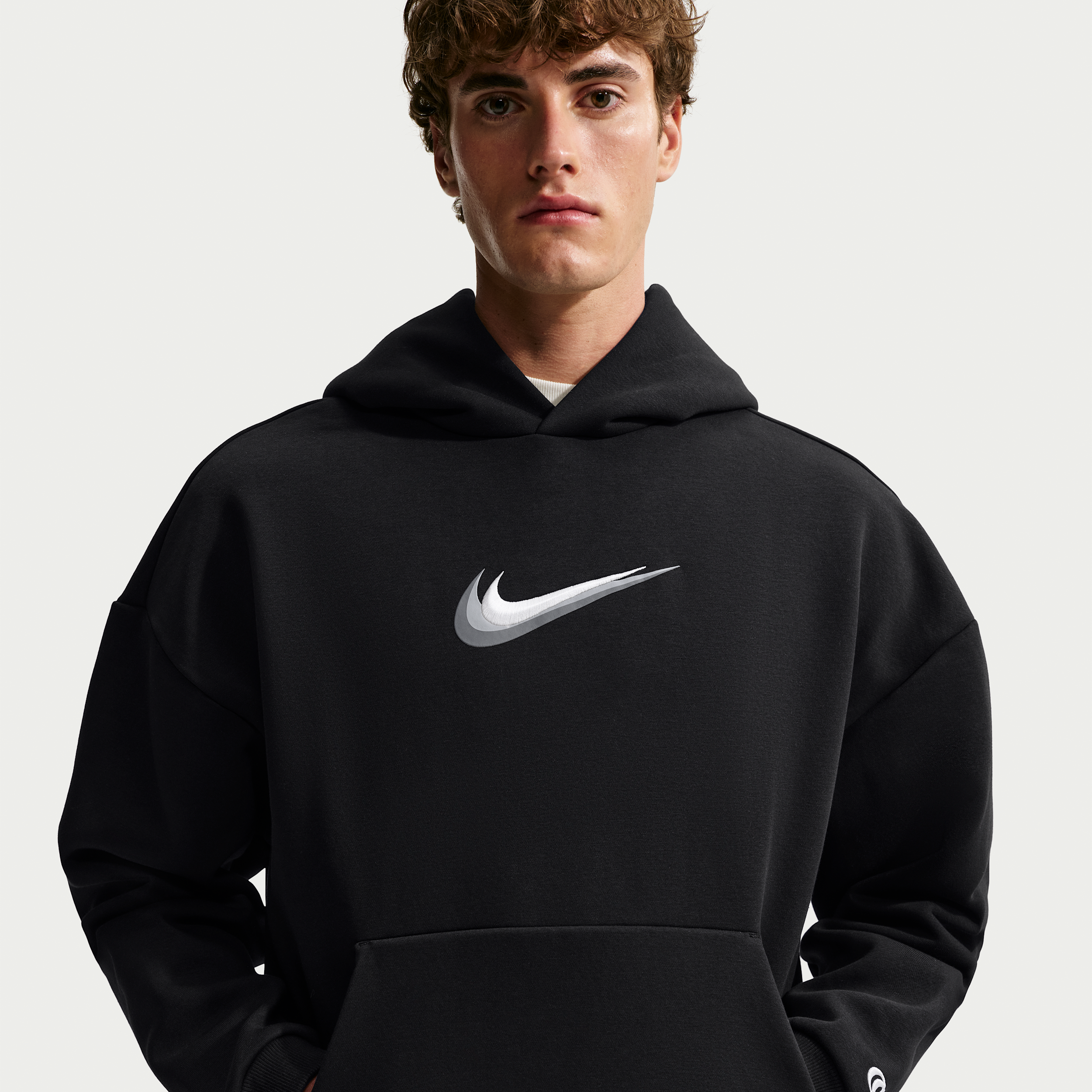 Nike Men's Caitlin Clark Therma-FIT Brushed Pullover Basketball Hoodie in Black | JA1568-010