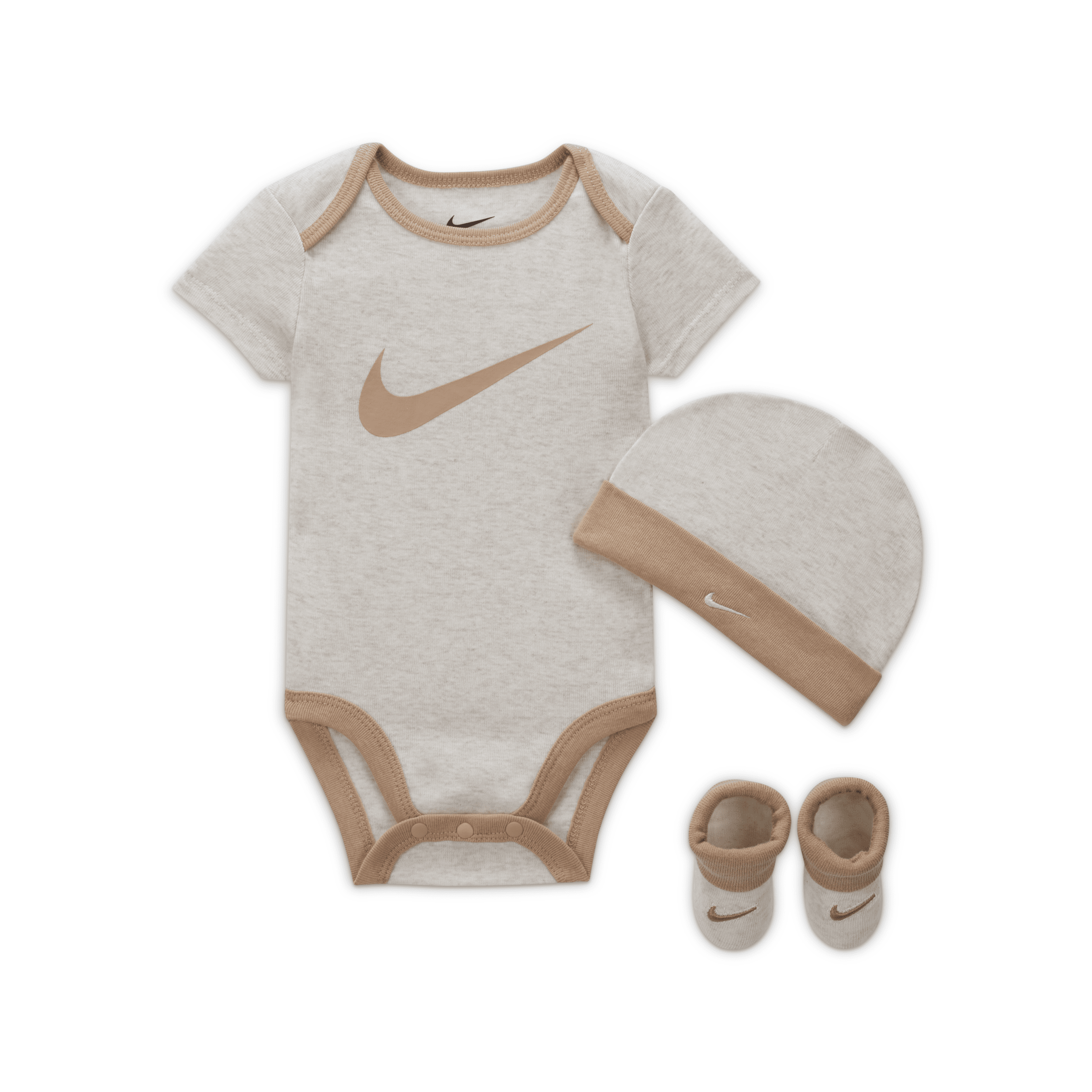 Shop Nike Baby (0-6m) Bodysuit, Hat And Booties Box Set In White