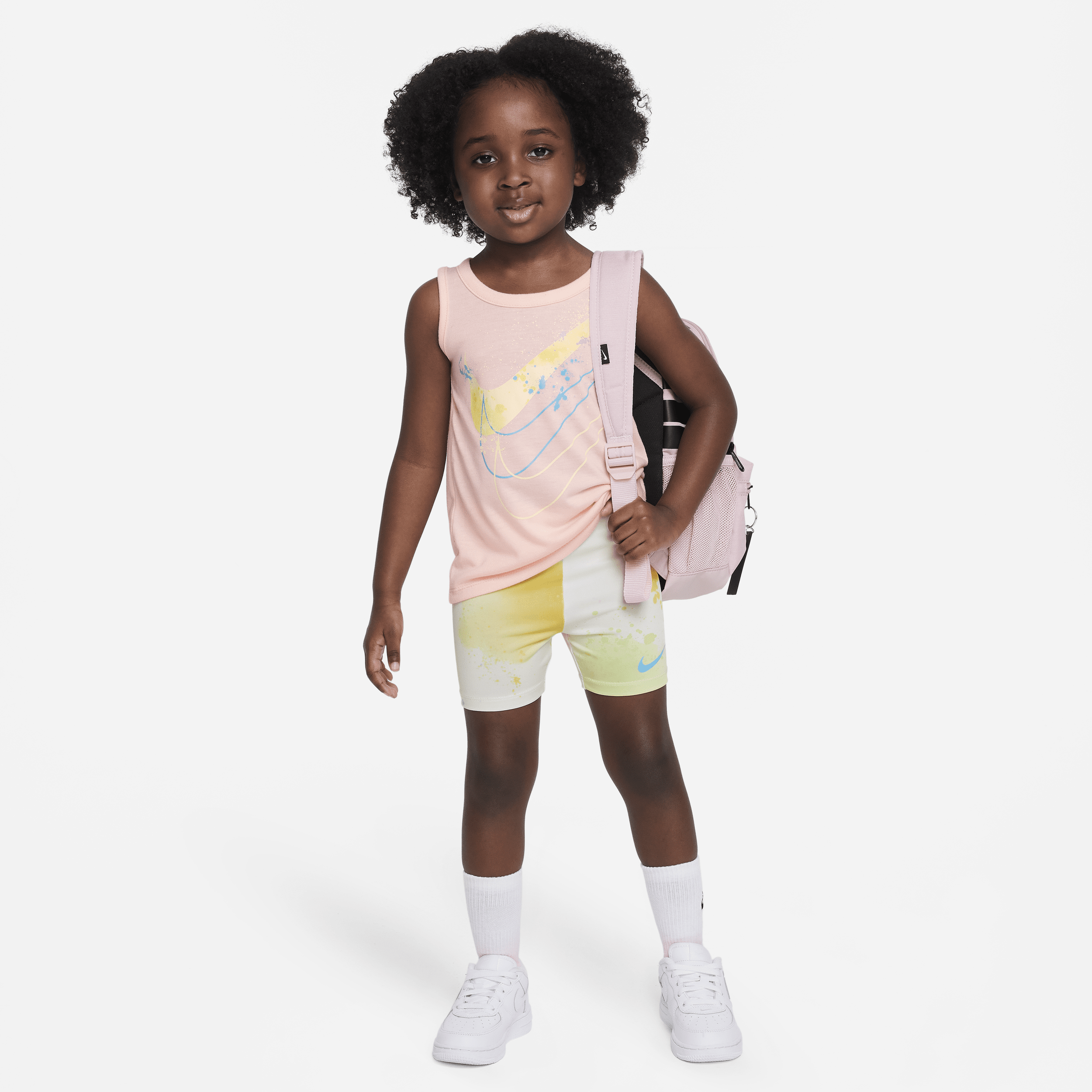 Nike Babies' "just Diy It" Bike Shorts Set Toddler 2-piece Set In White