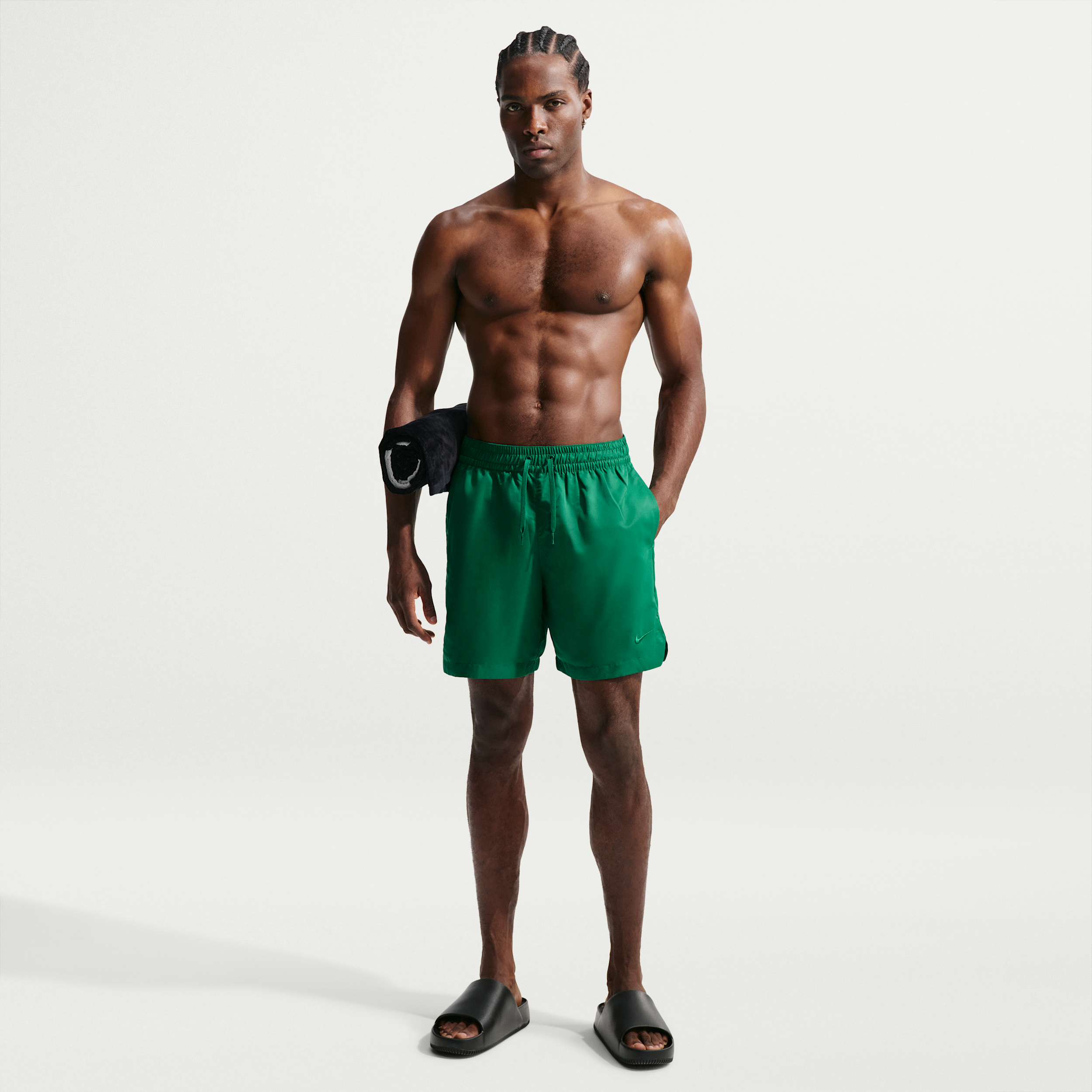 Nike Men's Swim Fadeaway Essential 7" Fully Lined Volley Short in Green | NESSG494-322