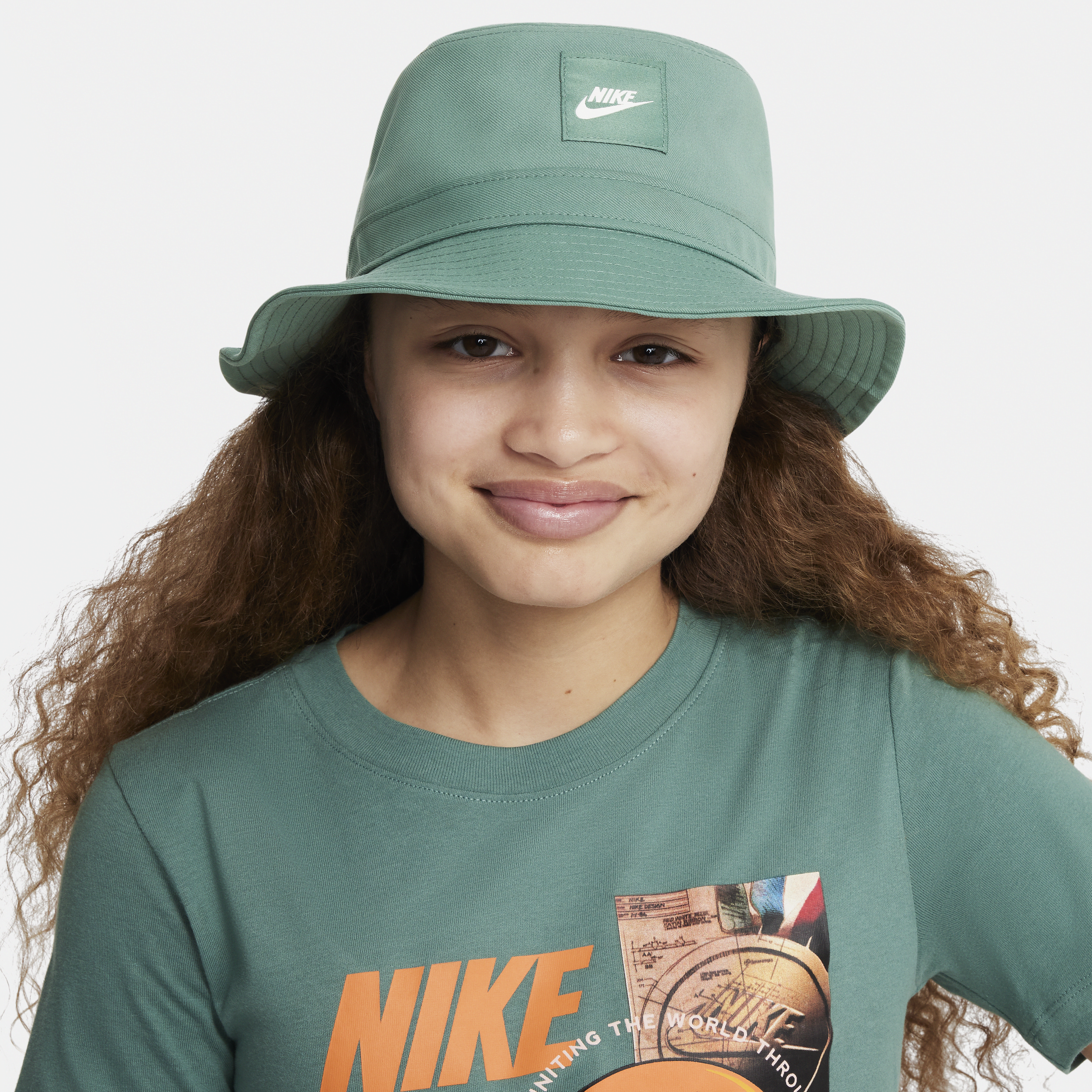 Shop Nike Apex Kids' Futura Bucket Hat In Green