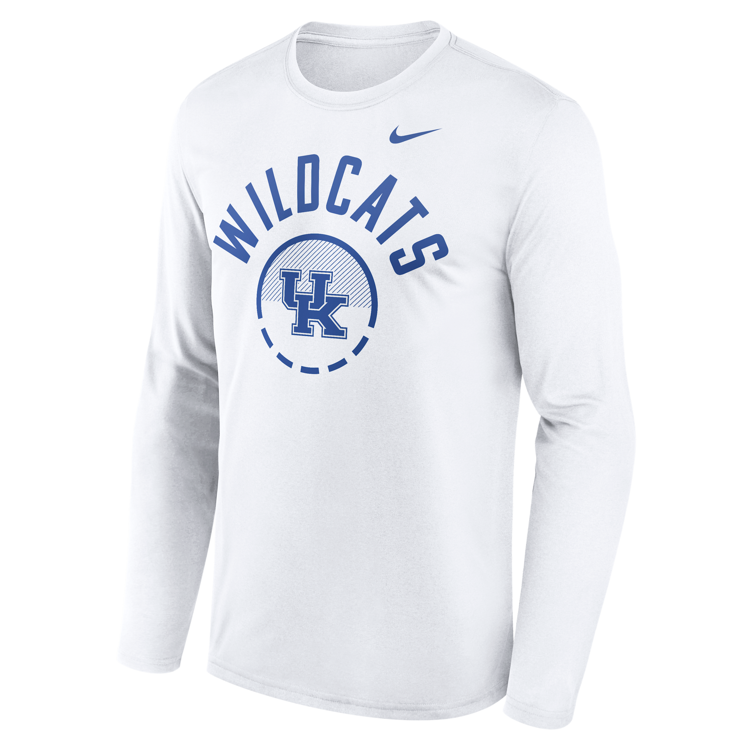 Kentucky Courtside Nike Men's Dri-FIT College Long-Sleeve T-Shirt in White | 02TJ10ANKY-FFP