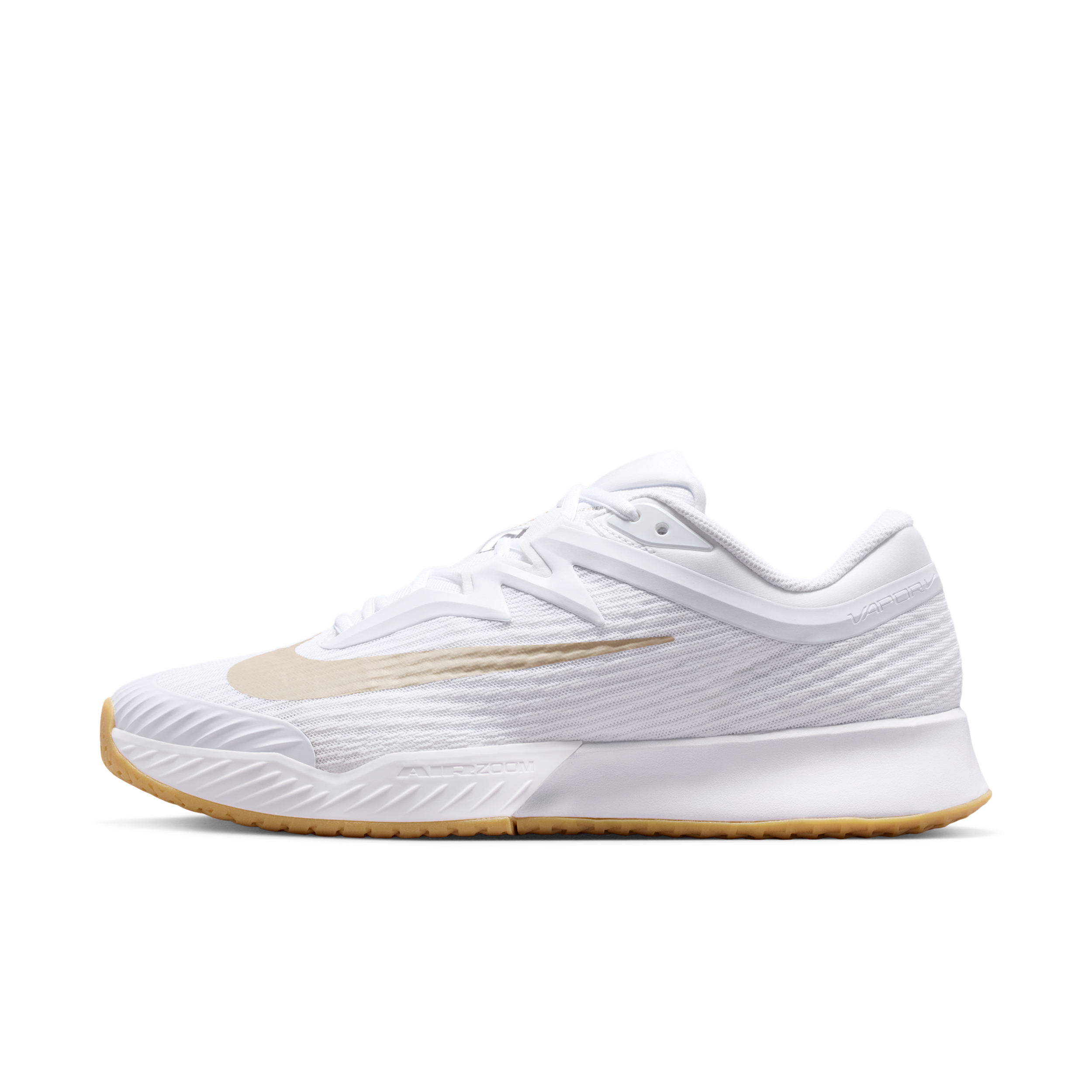 Nike Men's Vapor Pro 3 Tennis Shoes, Size 14, White/Lt Orewood Brn-Summit White-Linen