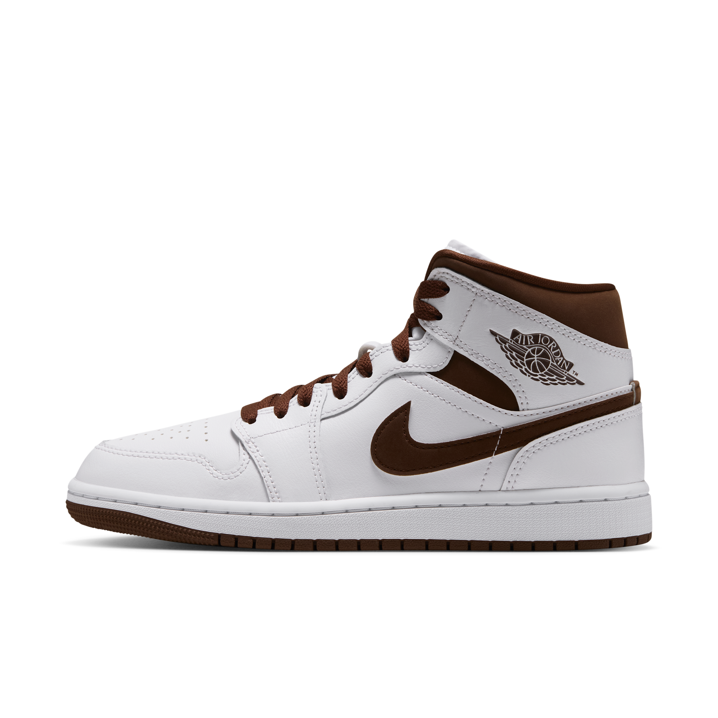 Women's Air Jordan 1 Mid Shoes in White | BQ6472-125